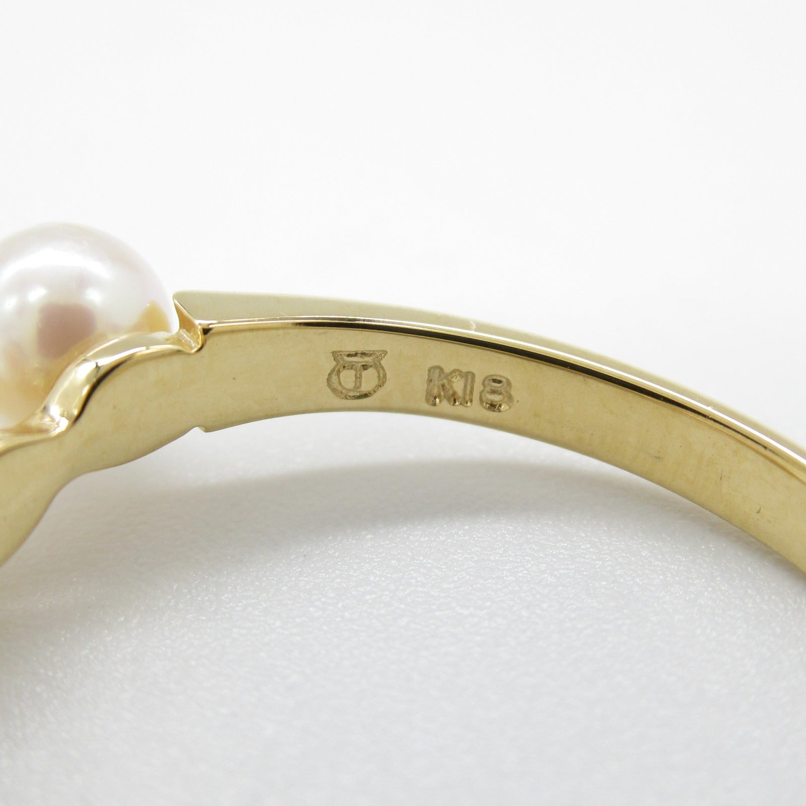 Tasaki K18 Yellow Gold Baby Pearl Ring