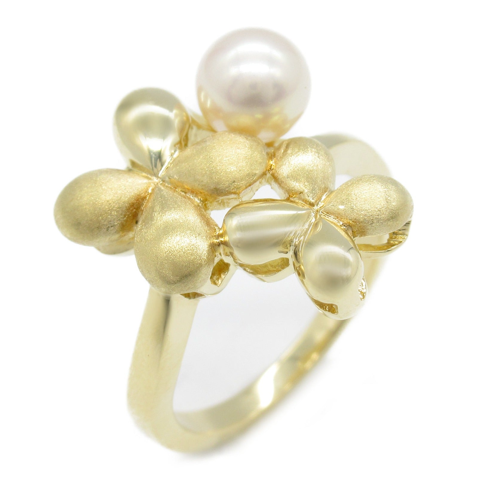 MIKIMOTO Pearl Ring K18 Yellow Gold