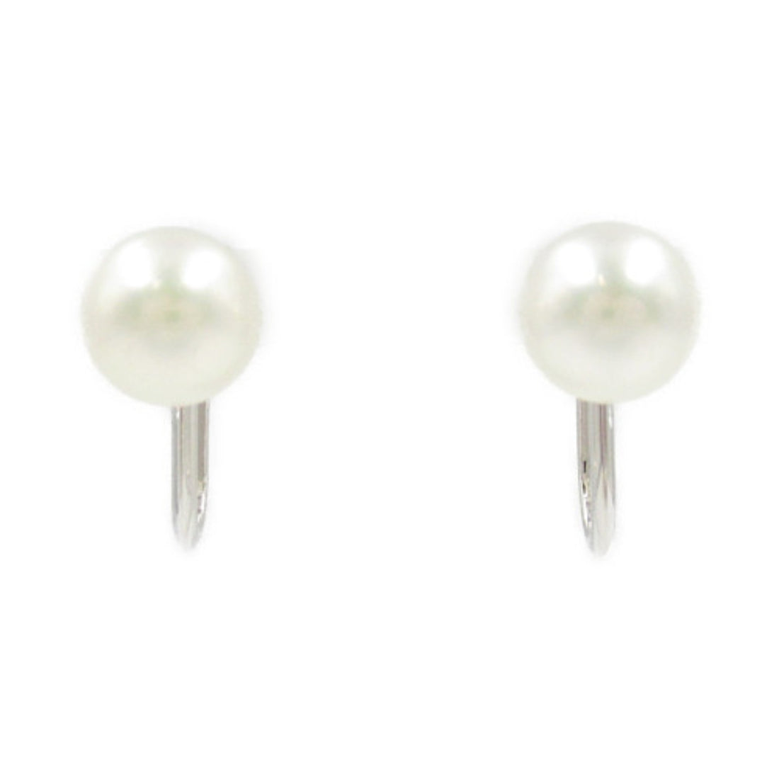 MIKIMOTO Pearl Earrings K18WG K14WG White Gold