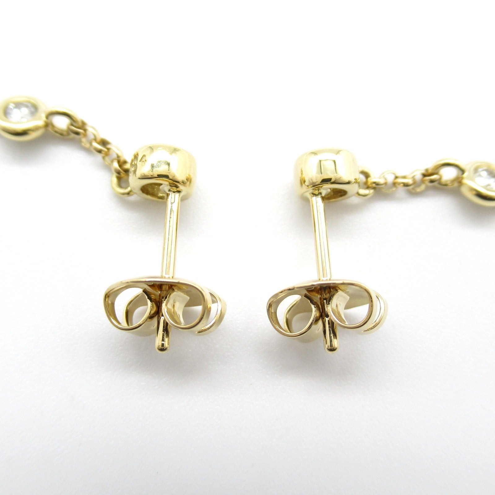 Tasaki K18 Yellow Gold Diamond Earrings