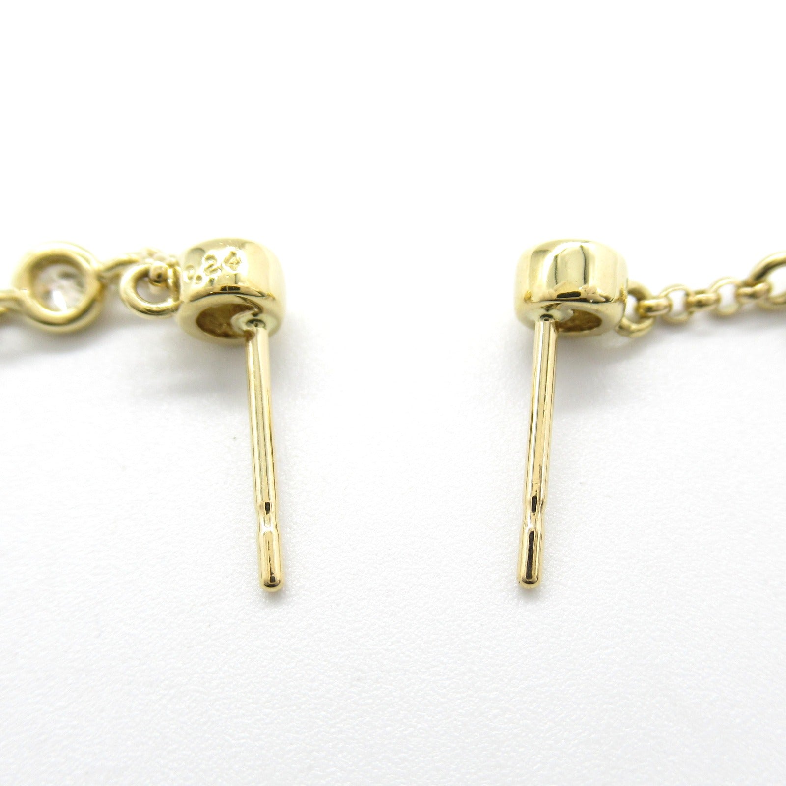 Tasaki K18 Yellow Gold Diamond Earrings