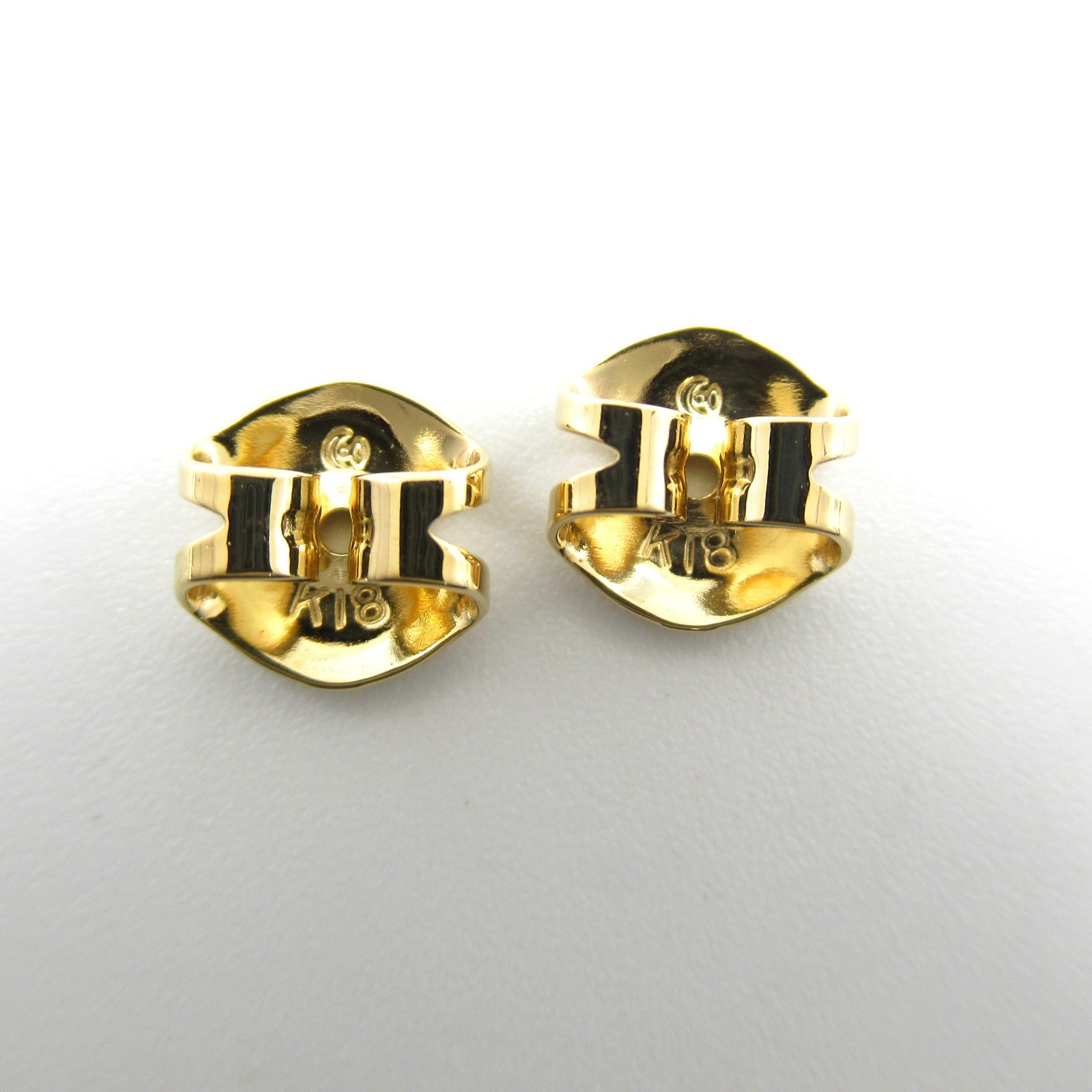 Tasaki K18 Yellow Gold Diamond Earrings