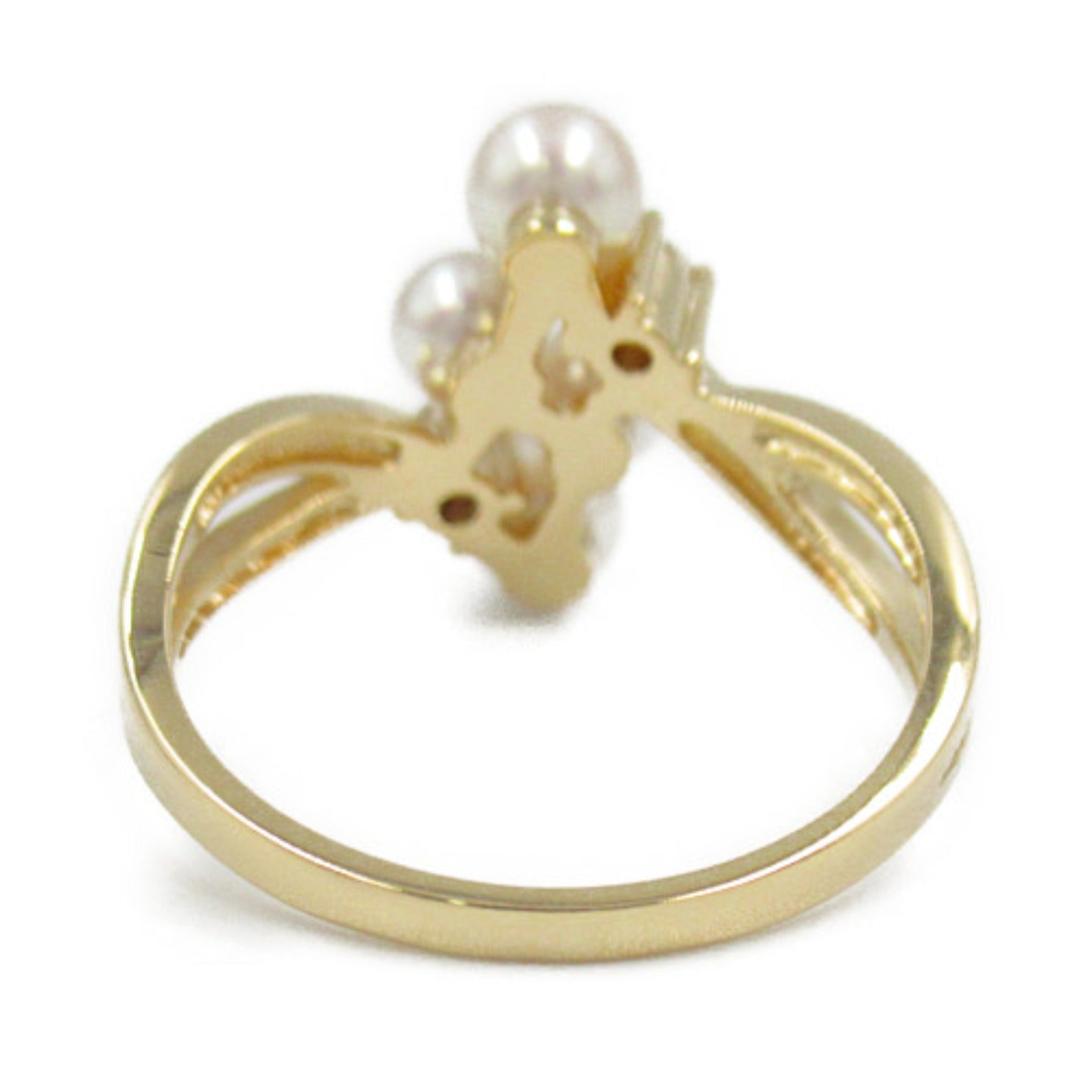 Tasaki K18 Gold Pearl Diamond Ring