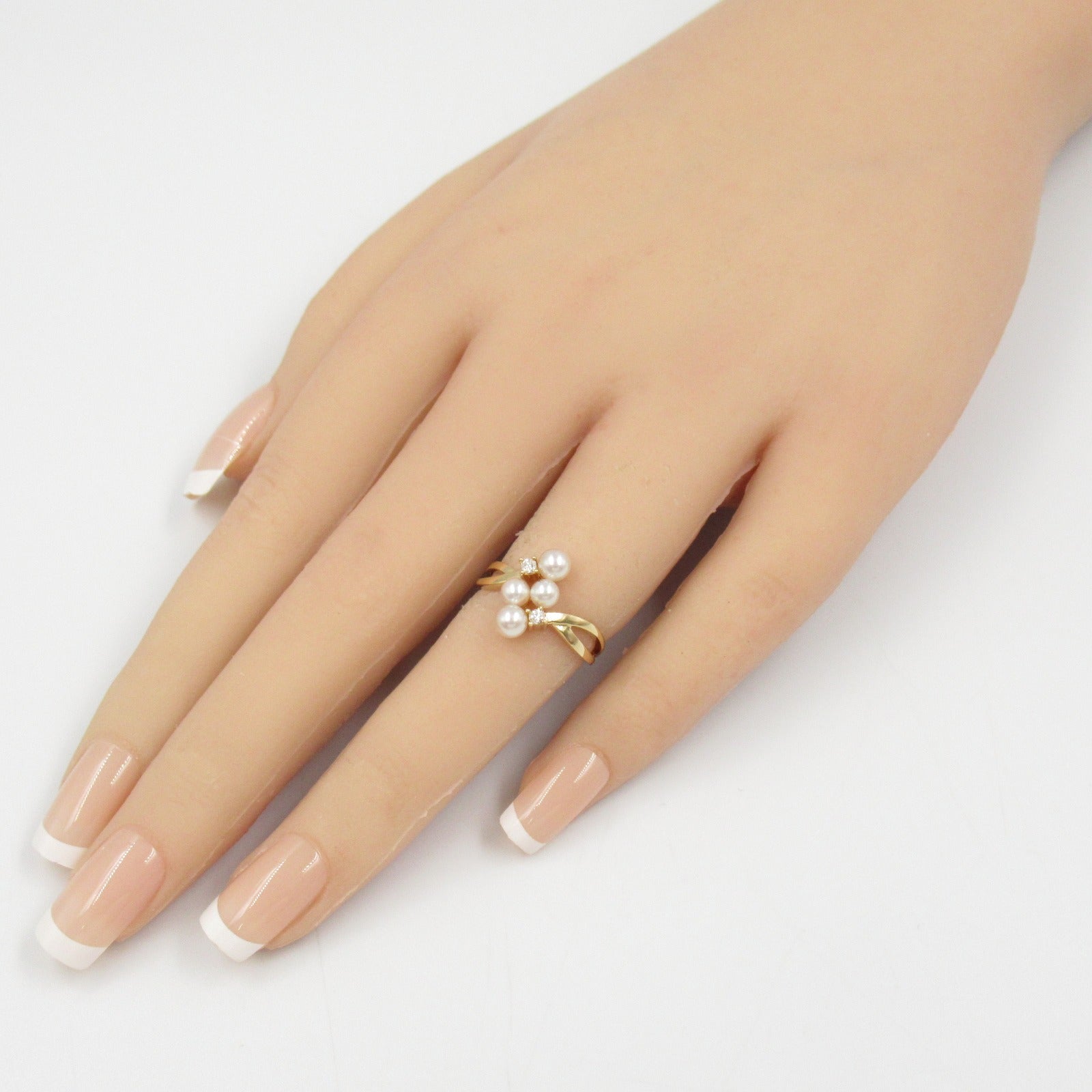 Tasaki K18 Gold Pearl Diamond Ring