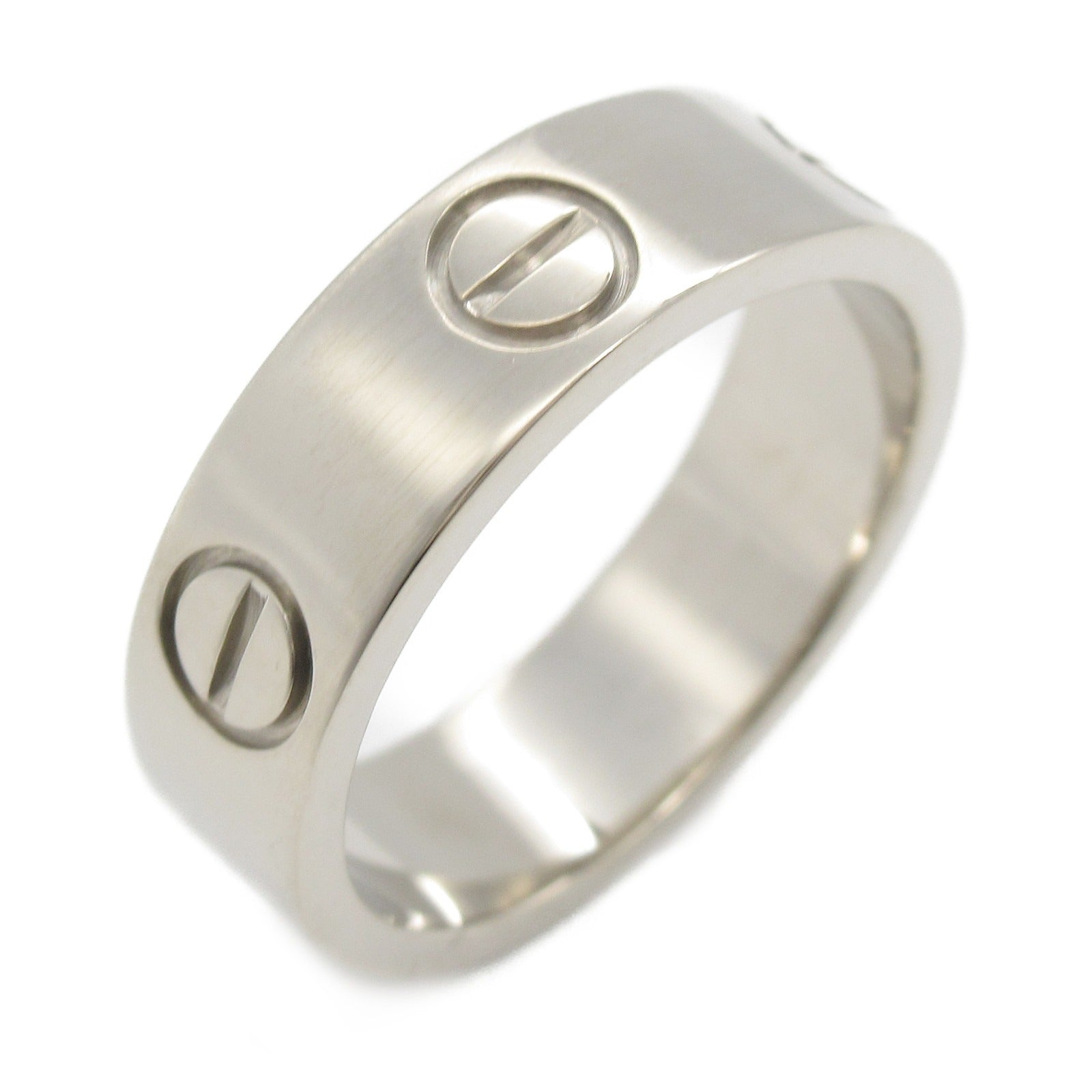 Cartier Love Ring K18 White Gold Jewelry