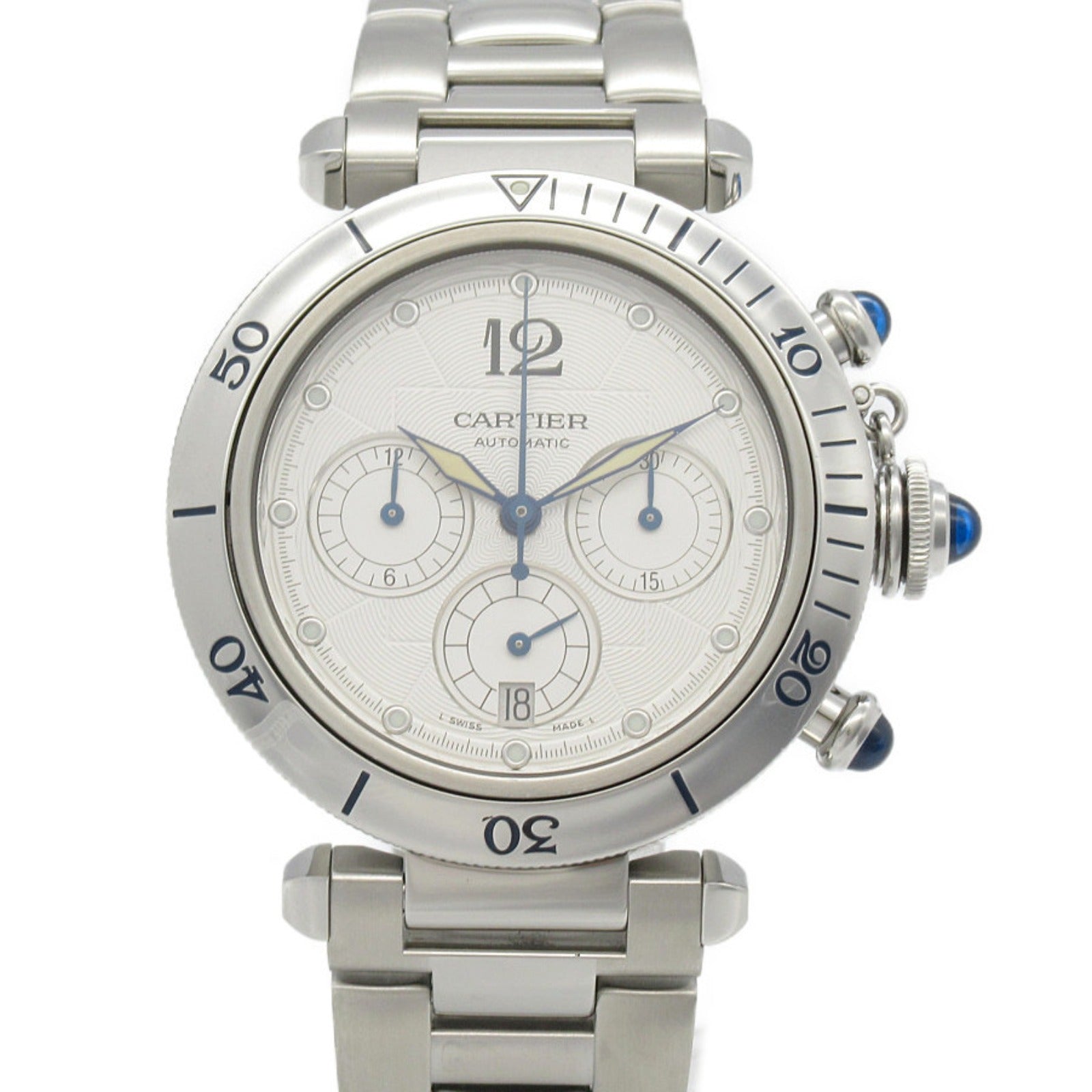 Cartier Pasha Chronograph Stainless Steel Watch W31030H3