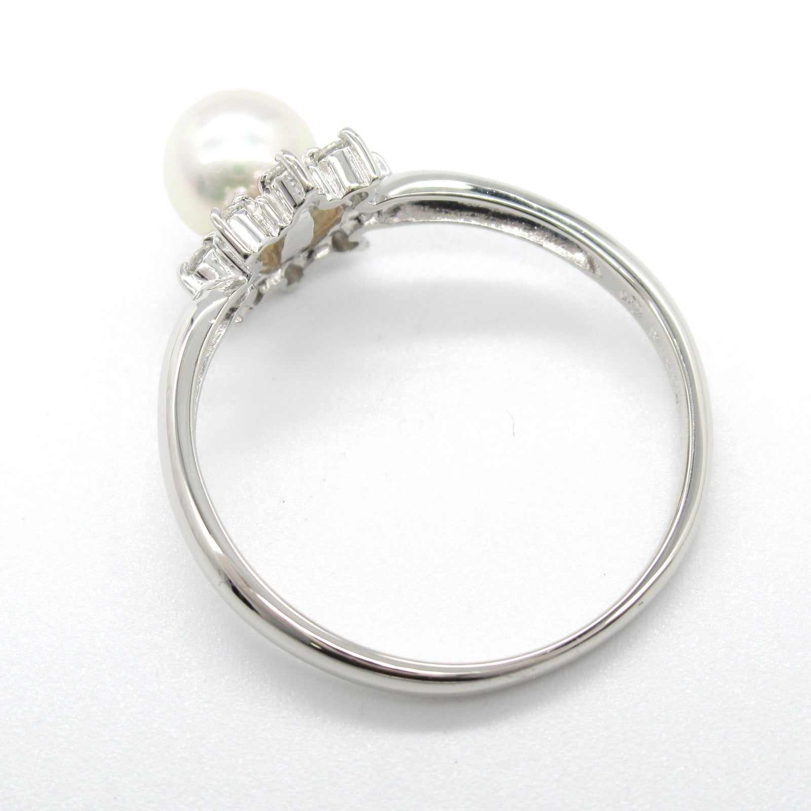 Tasaki Pearl Ring Pt900 Platinum Diamond