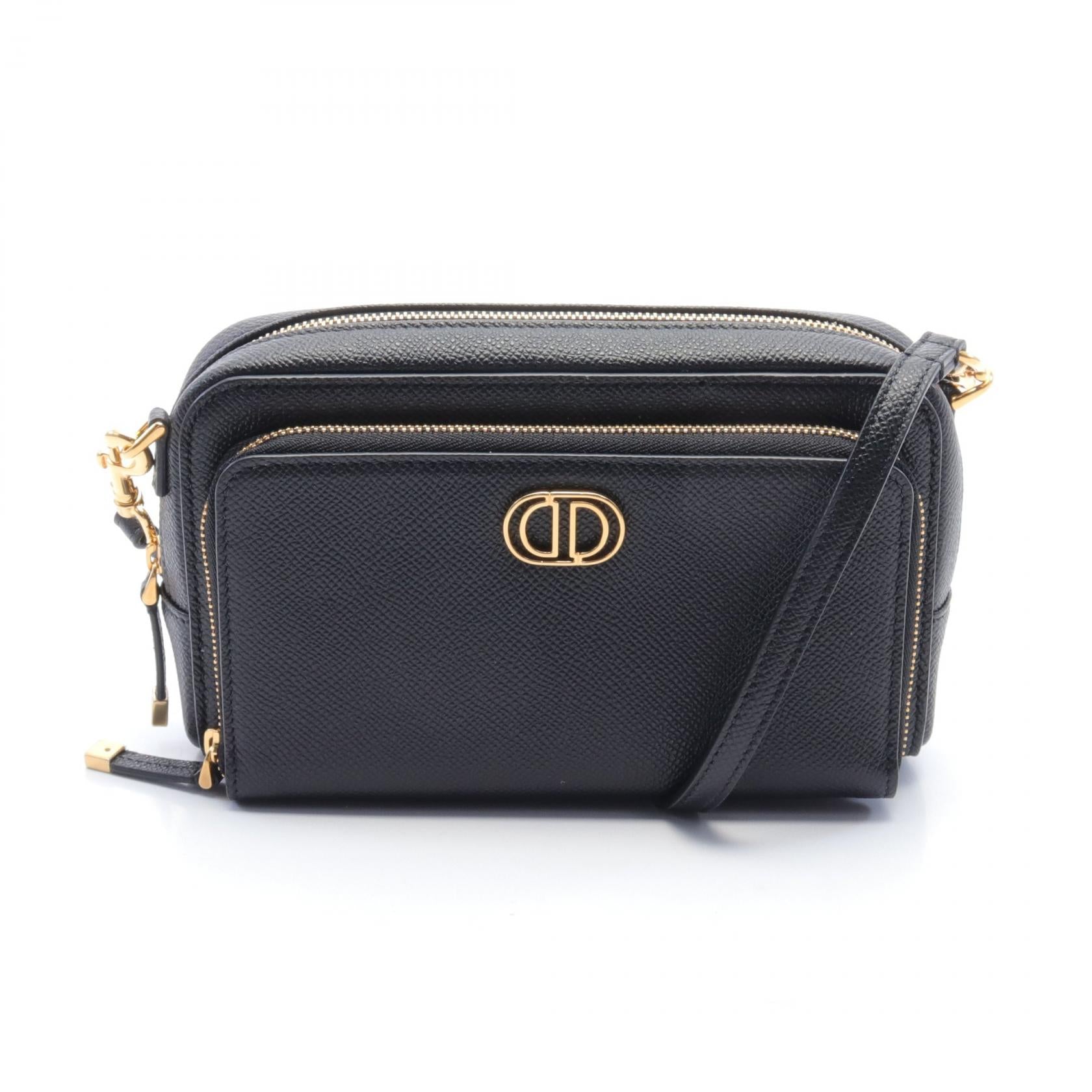 Dior CARO Leather Double Pouch Shoulder Bag