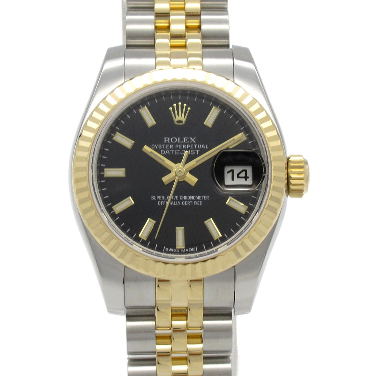 Rolex Datejust Watch 179173 Gold Steel