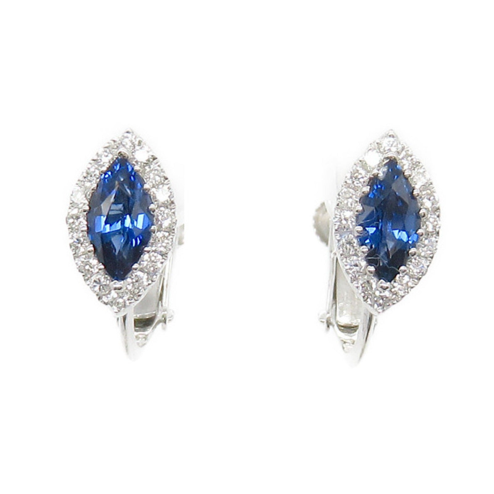 Sapphire Diamond Earrings K14WG