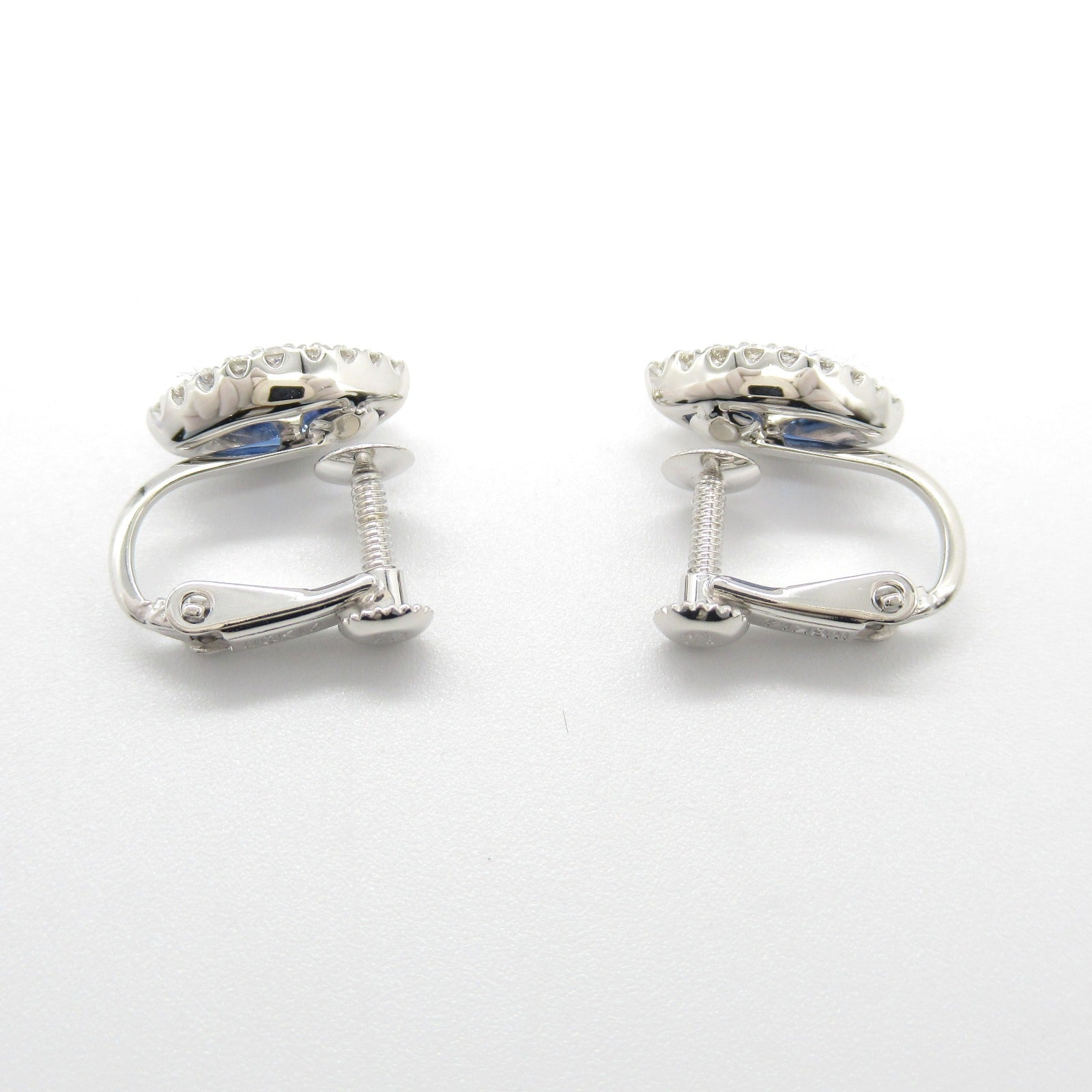 Sapphire Diamond Earrings K14WG