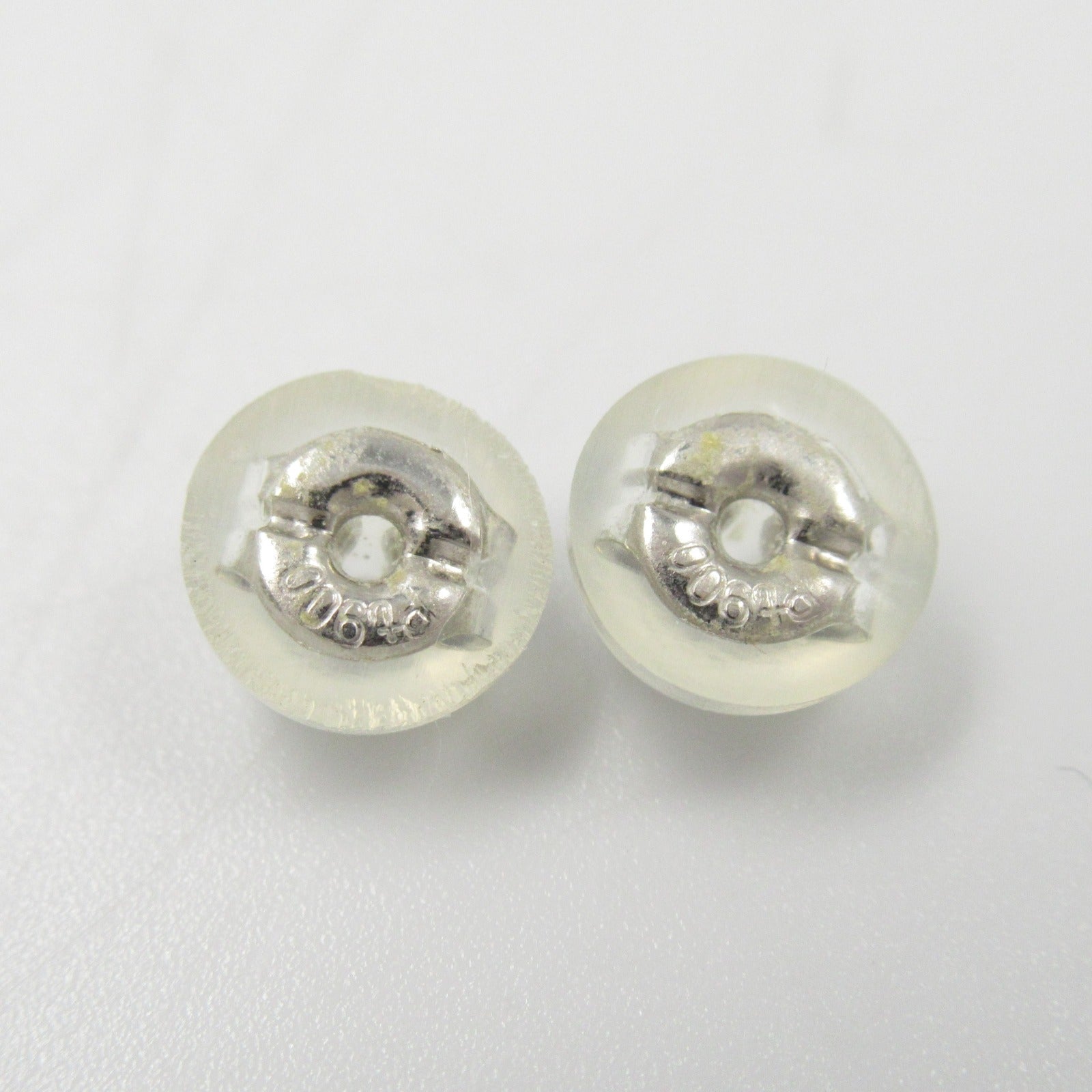 LuxUness Platinum Diamond Stud Earrings  Metal Earrings in Very Good Condition