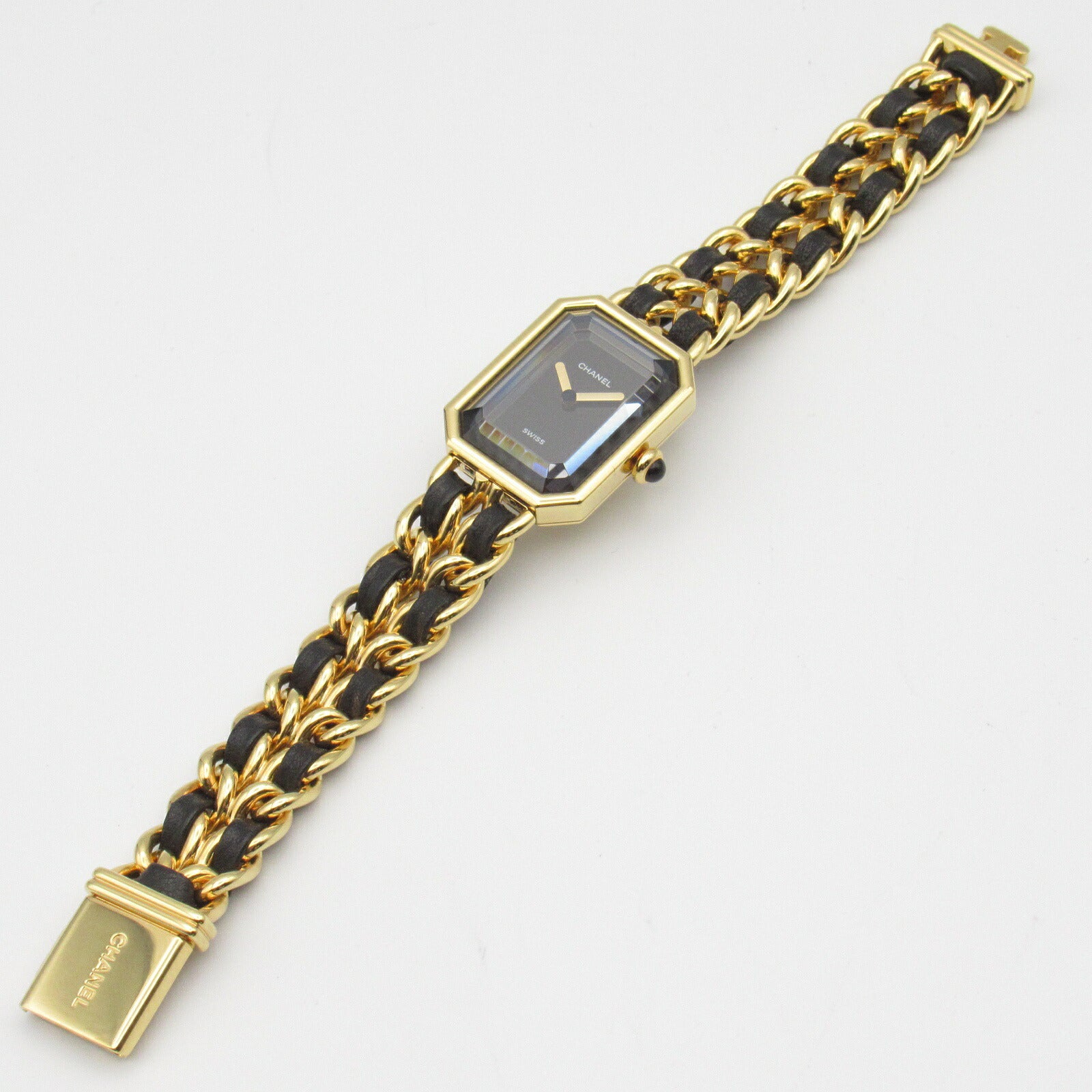 Chanel Premiere M Watch Gold Plated Leather