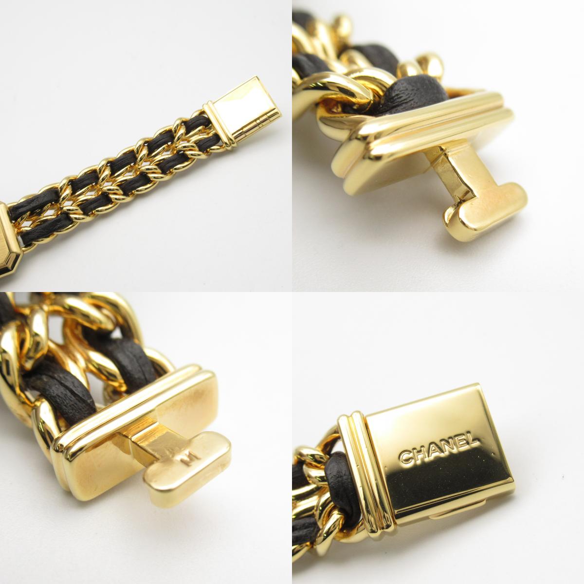 Chanel Premiere M Watch Gold Plated Leather