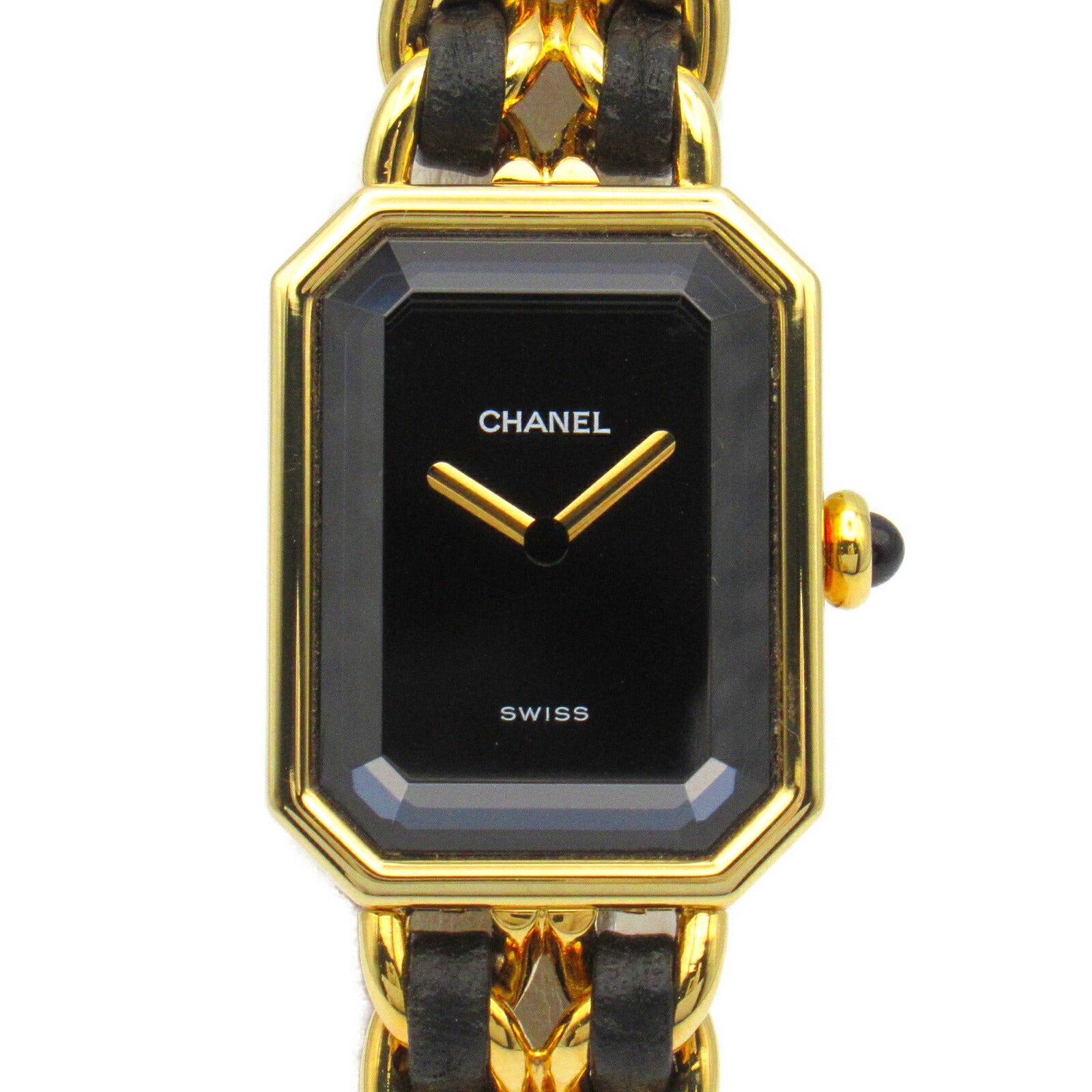 Chanel Premiere M Watch Gold Plated Leather