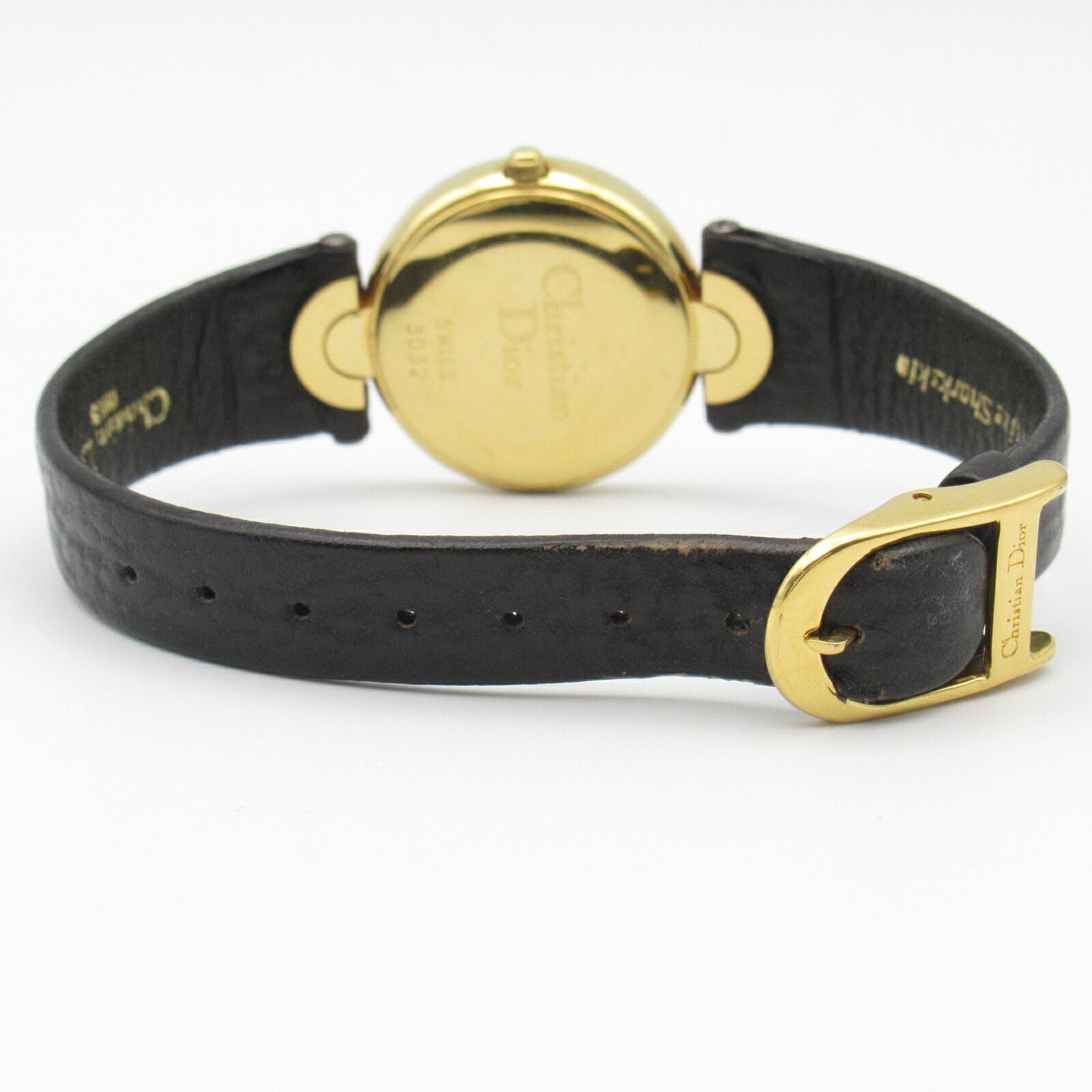 Dior Gold Plated Leather Belt Quartz Watch 3032