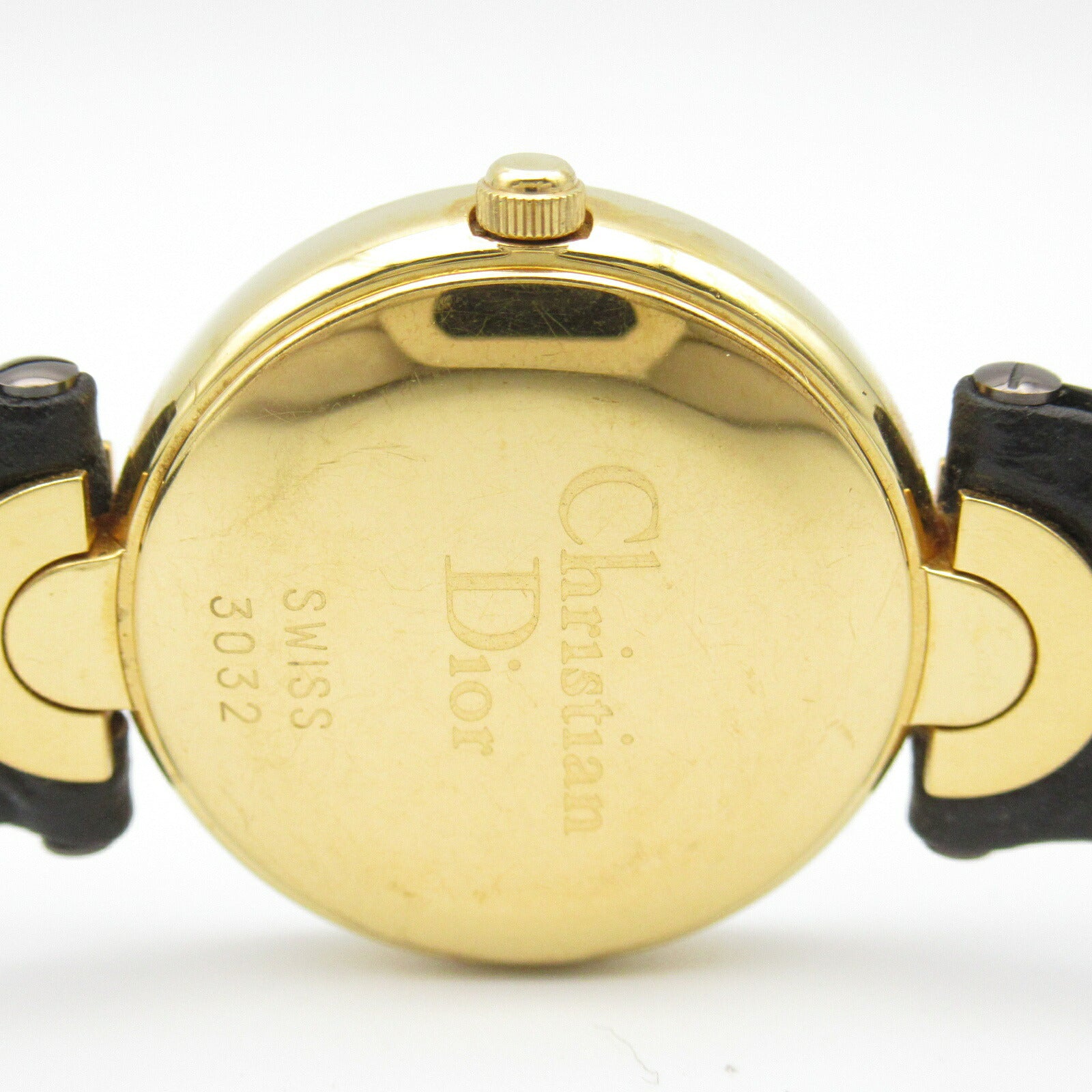 Dior Gold Plated Leather Belt Quartz Watch 3032