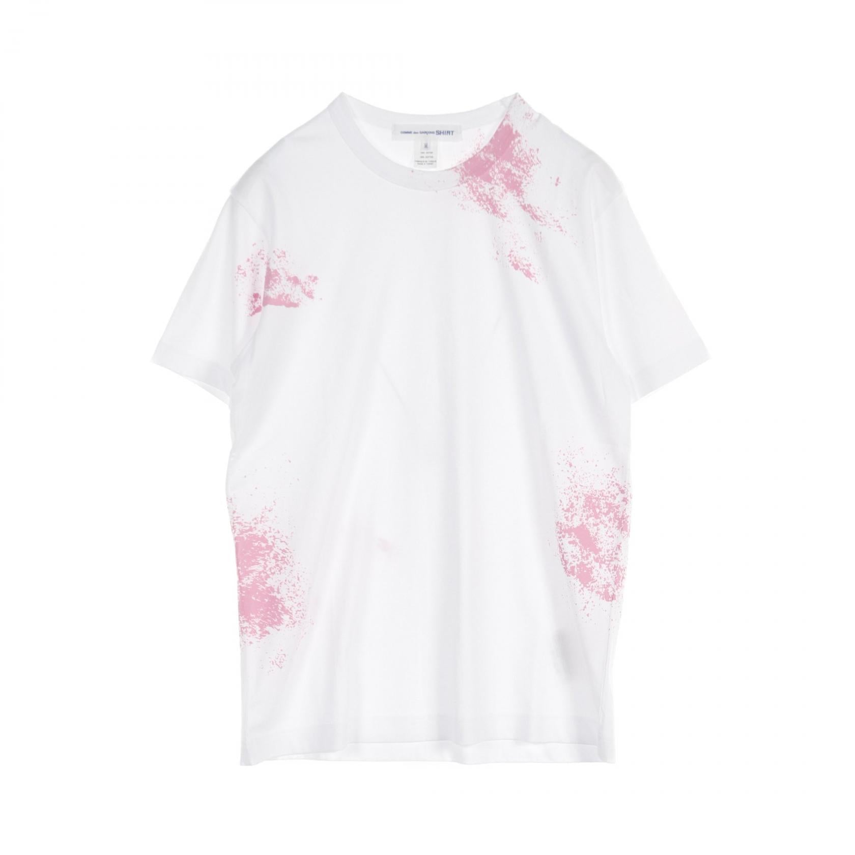 COMME des GARCONS SHIRT Cotton T-shirt White/Pink