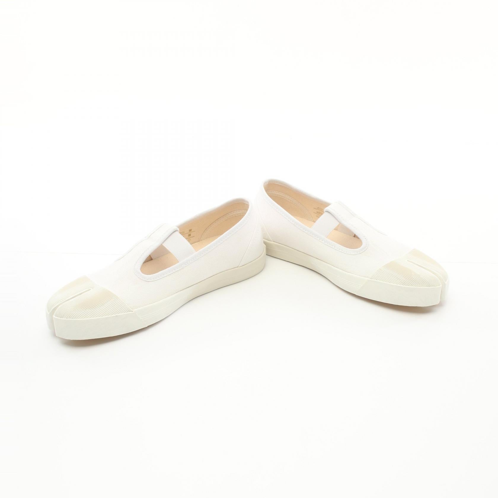 Maison Margiela Canvas Rubber Tabi Mary Jane Slip-On Shoes