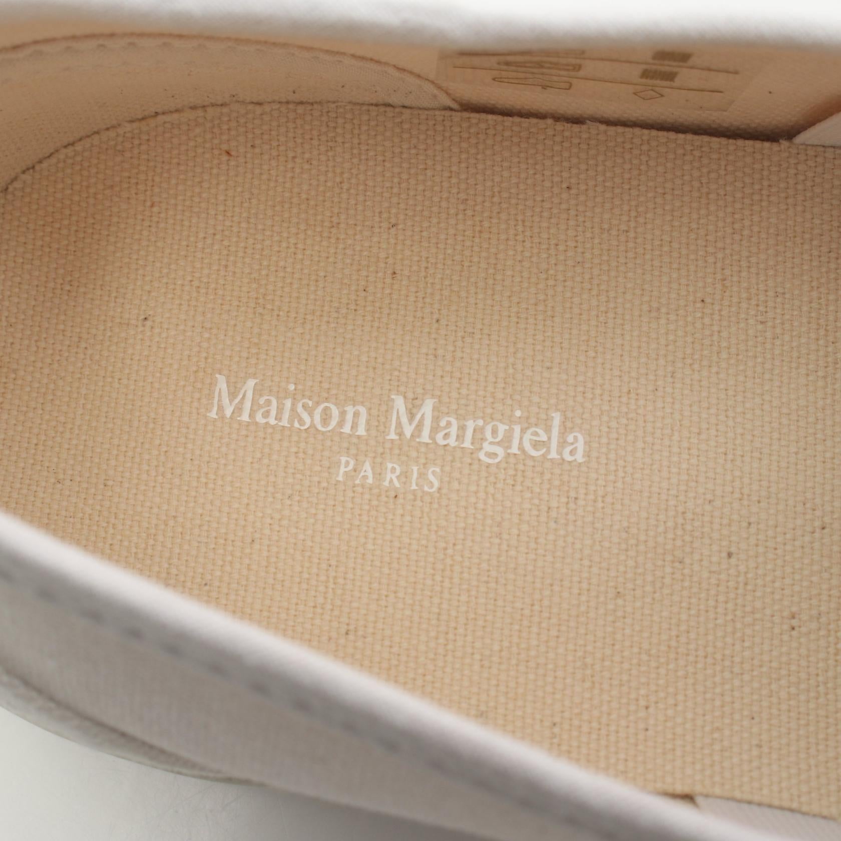 Maison Margiela Canvas Rubber Tabi Mary Jane Slip-On Shoes