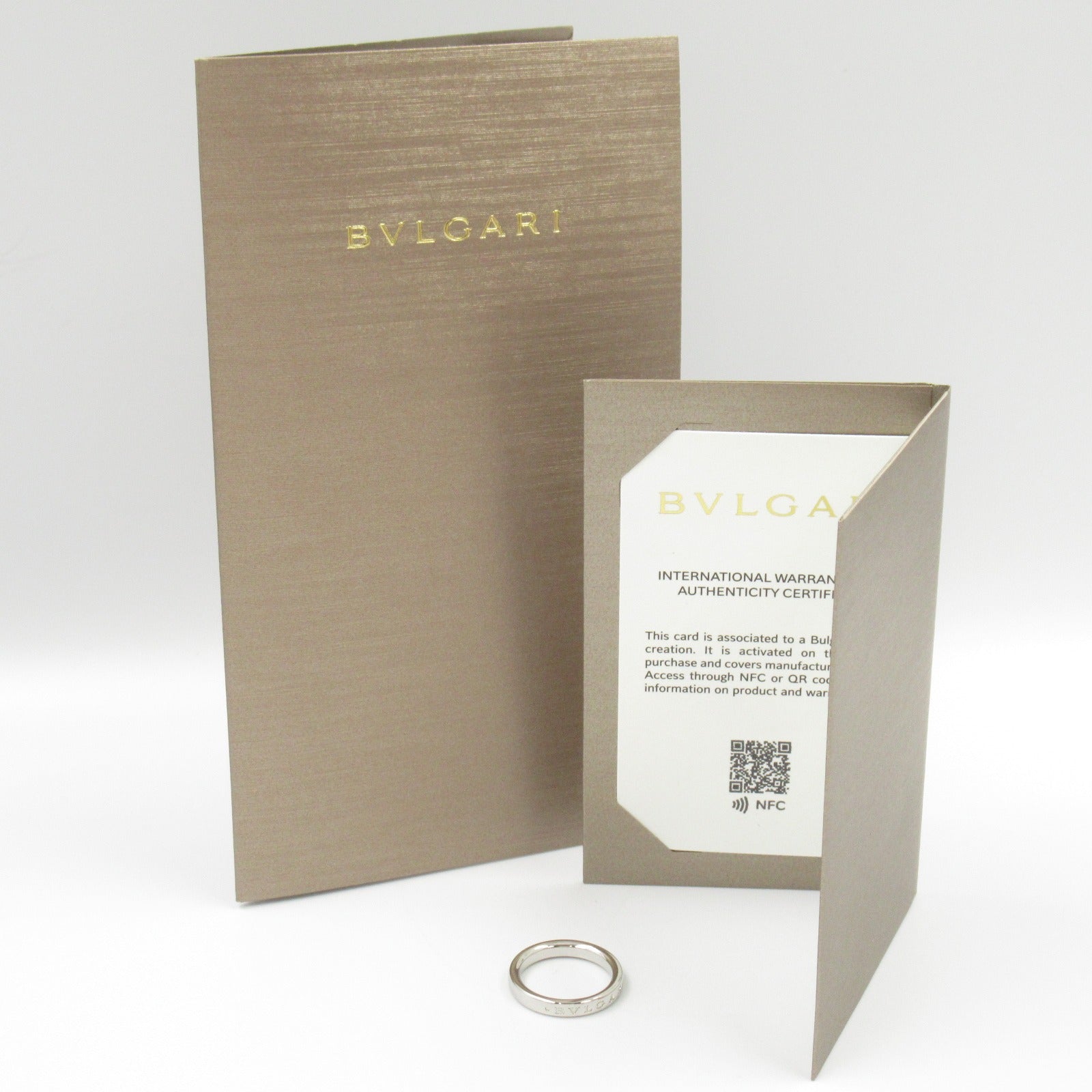 Bvlgari Platinum Fedi Band  Metal Ring in Great Condition