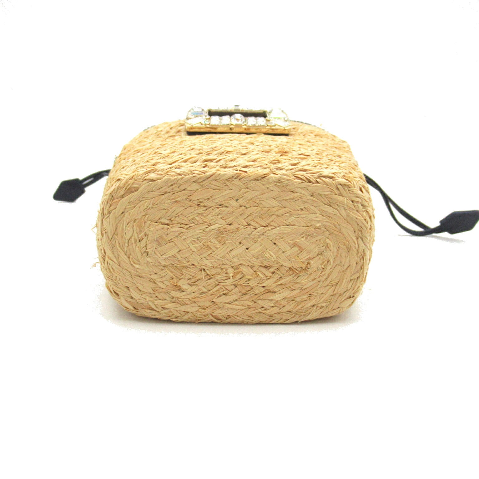 Roger Vivier Leather Raffia 2way Shoulder Bag