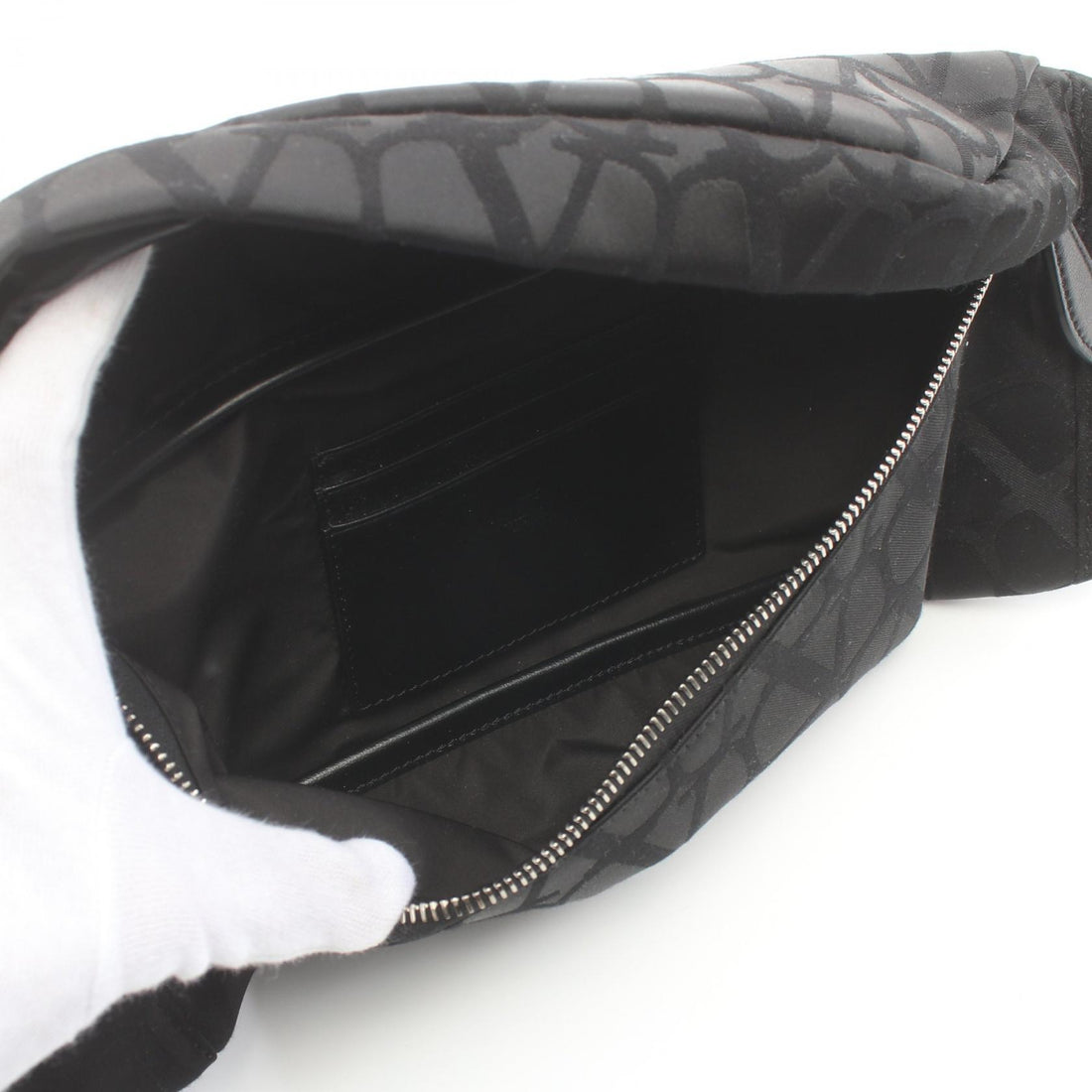 Valentino Nylon Waist Bag Body Bag Black