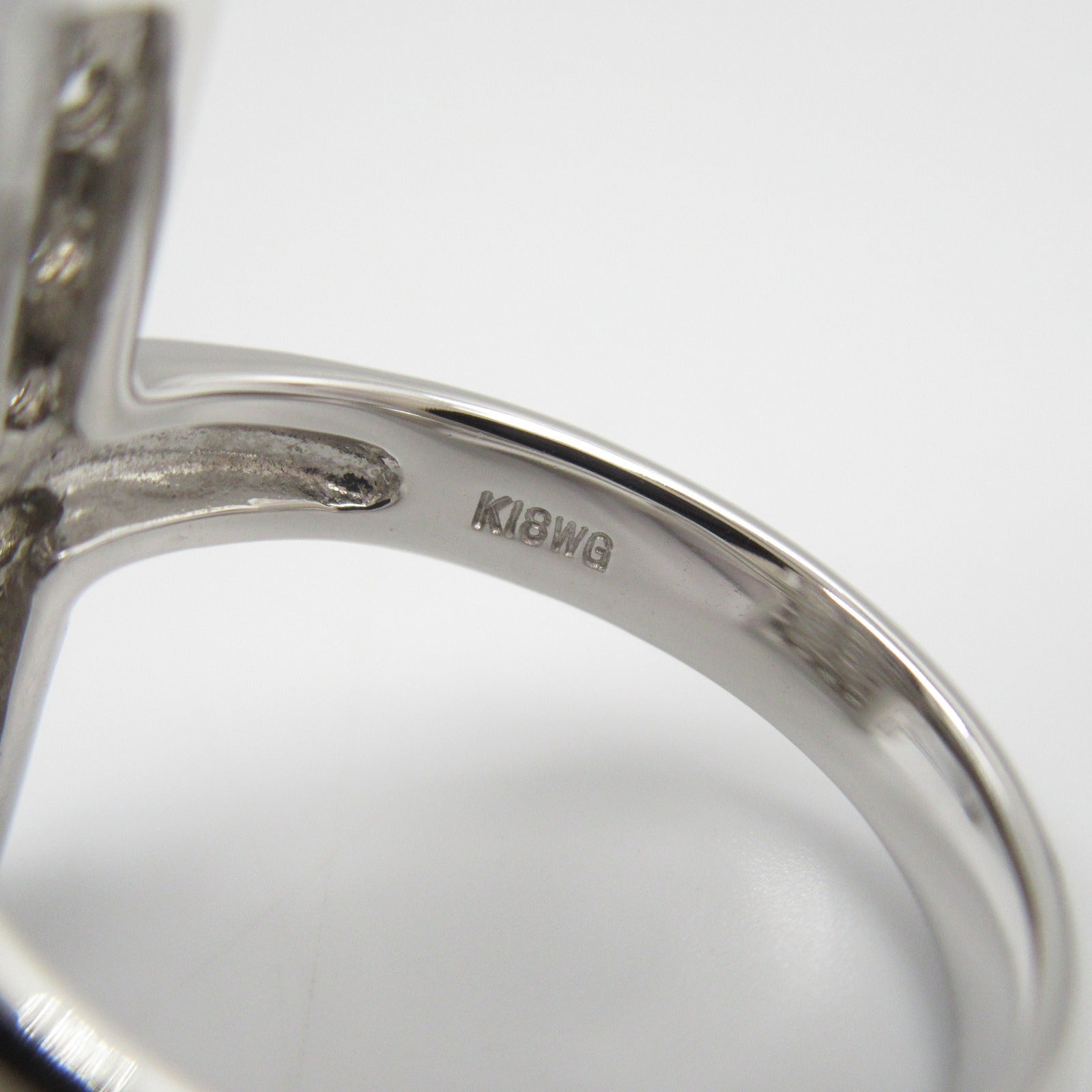 K18WG White Gold Diamond Ring Jewelry