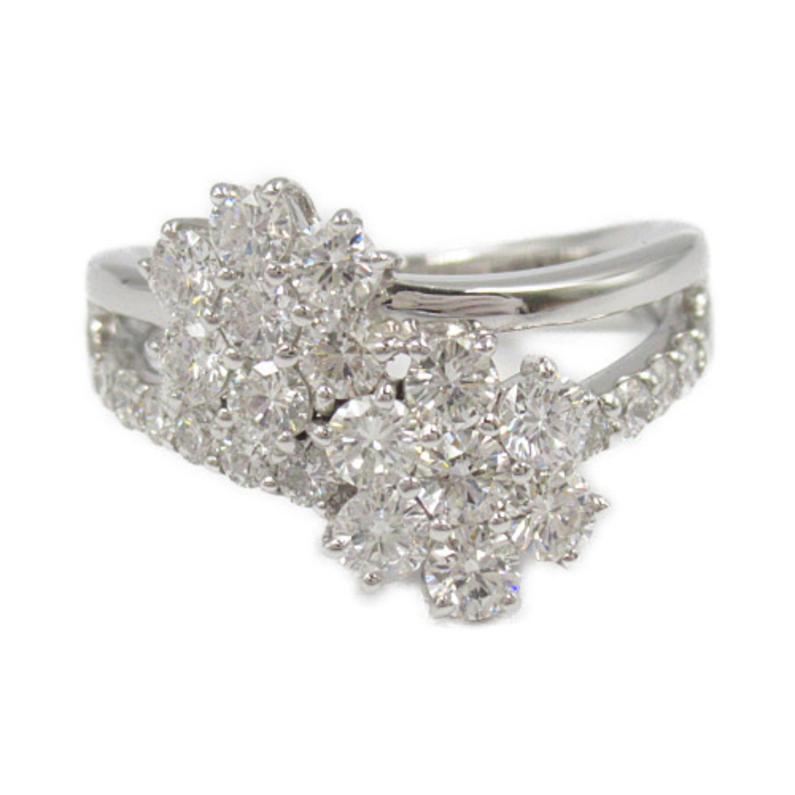 K18WG White Gold Diamond Ring