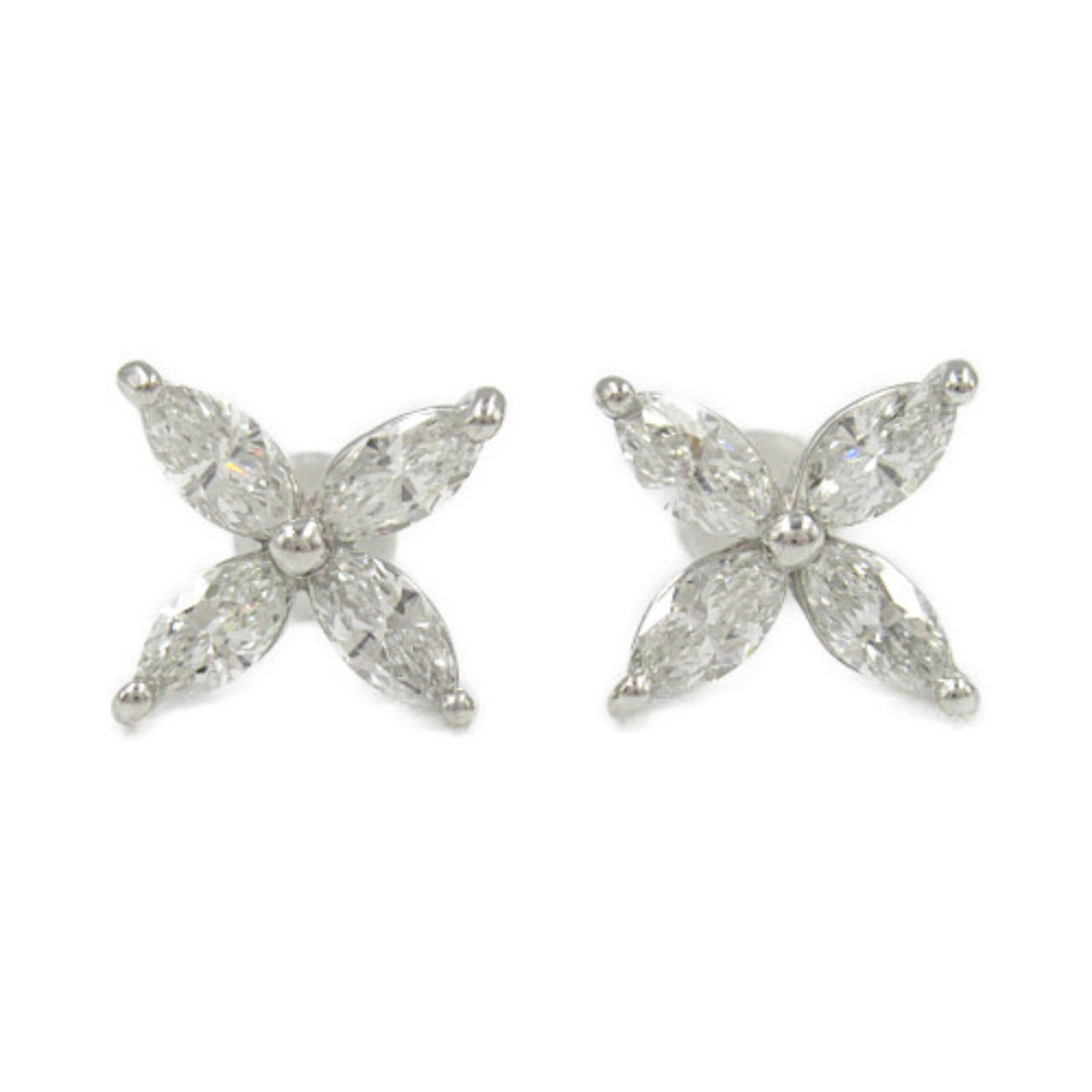 Platinum PT900 Diamond Earrings Jewelry