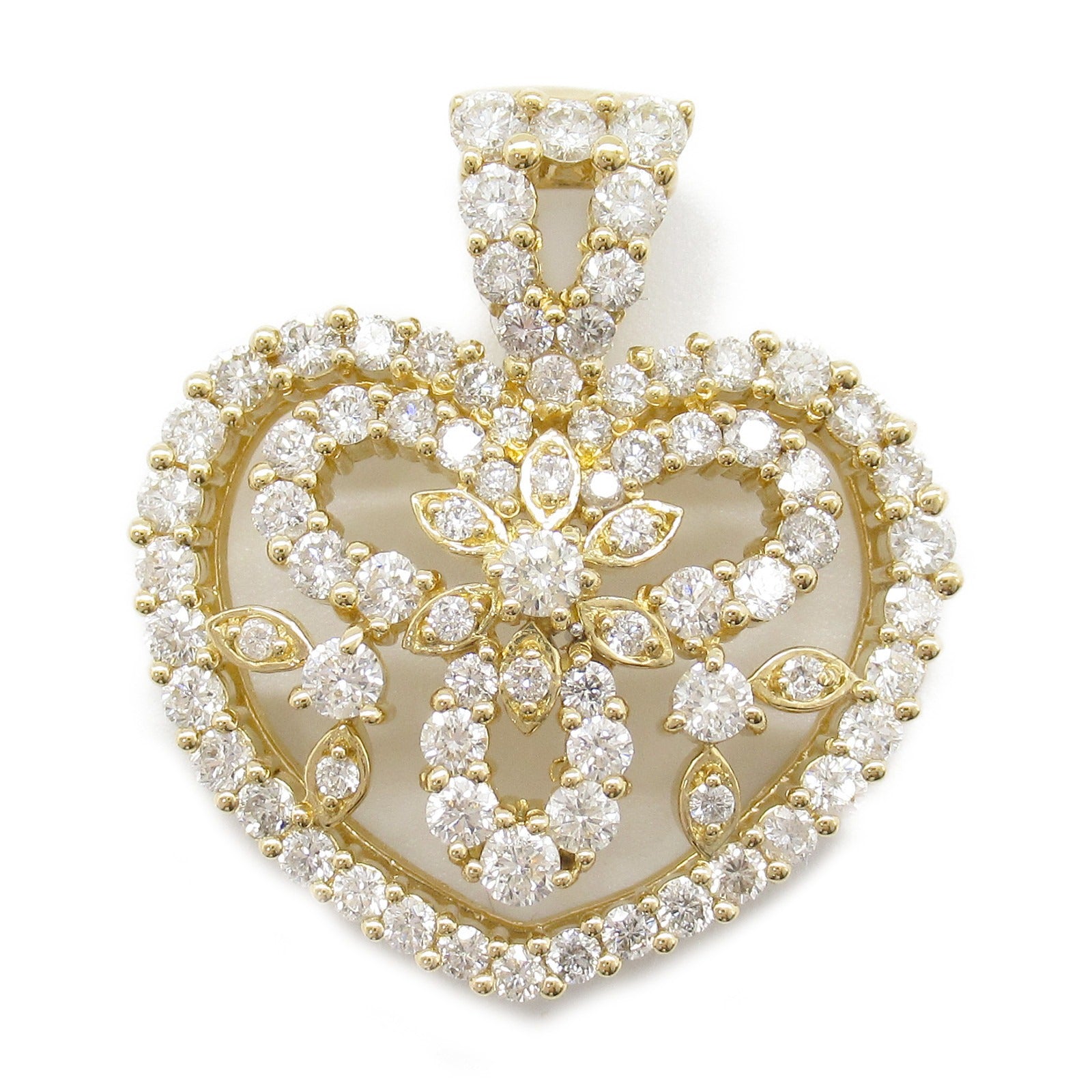 K18 Yellow Gold Diamond Pendant Jewelry