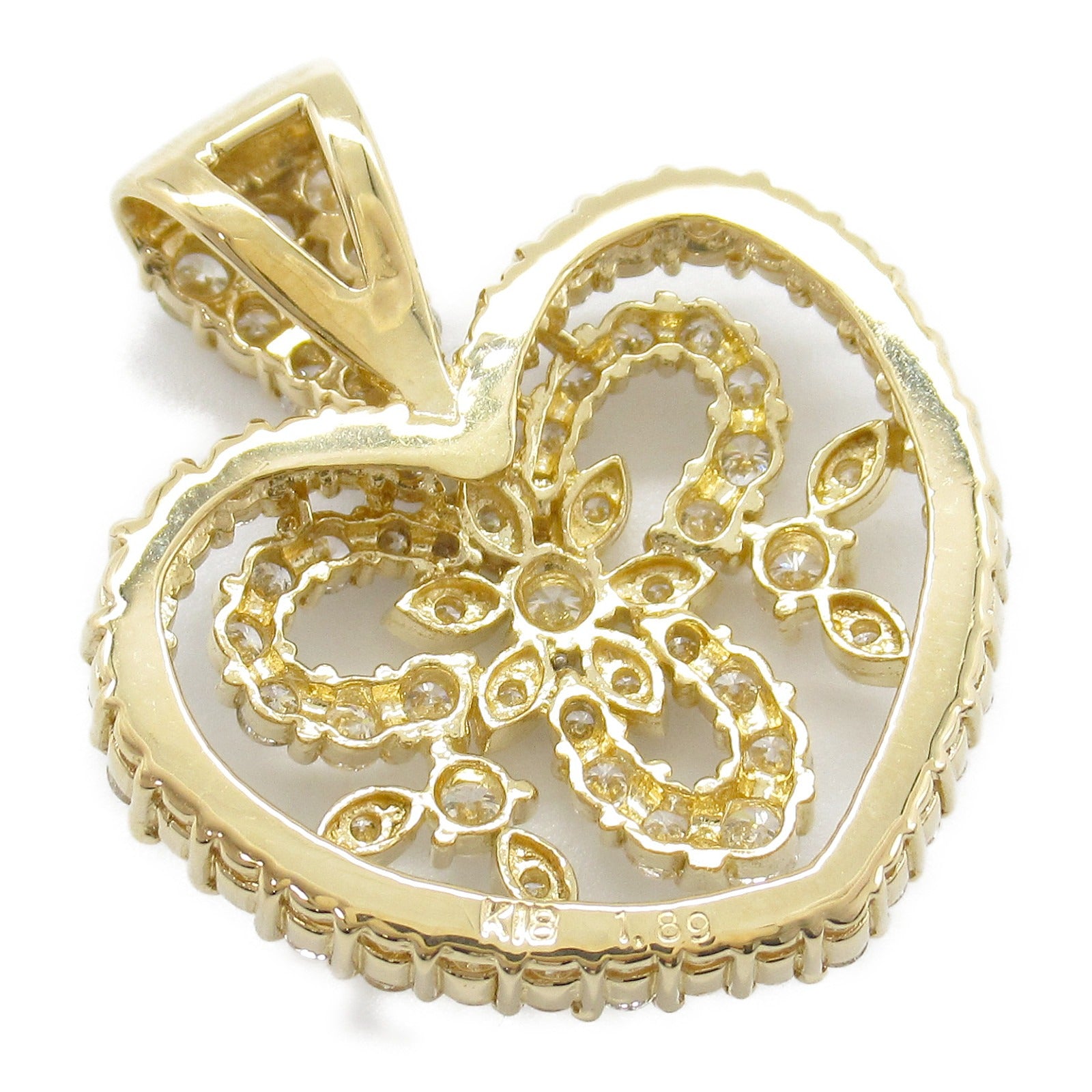 K18 Yellow Gold Diamond Pendant Jewelry