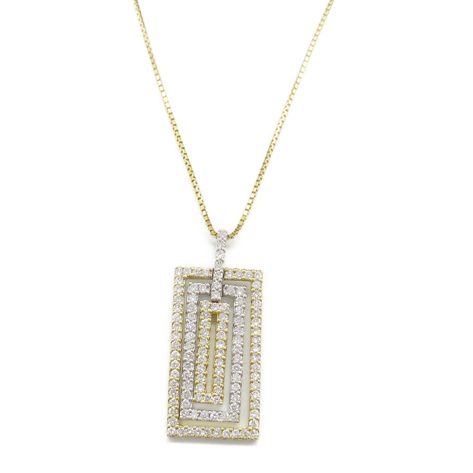 Diamond Necklace K18 Gold White Gold