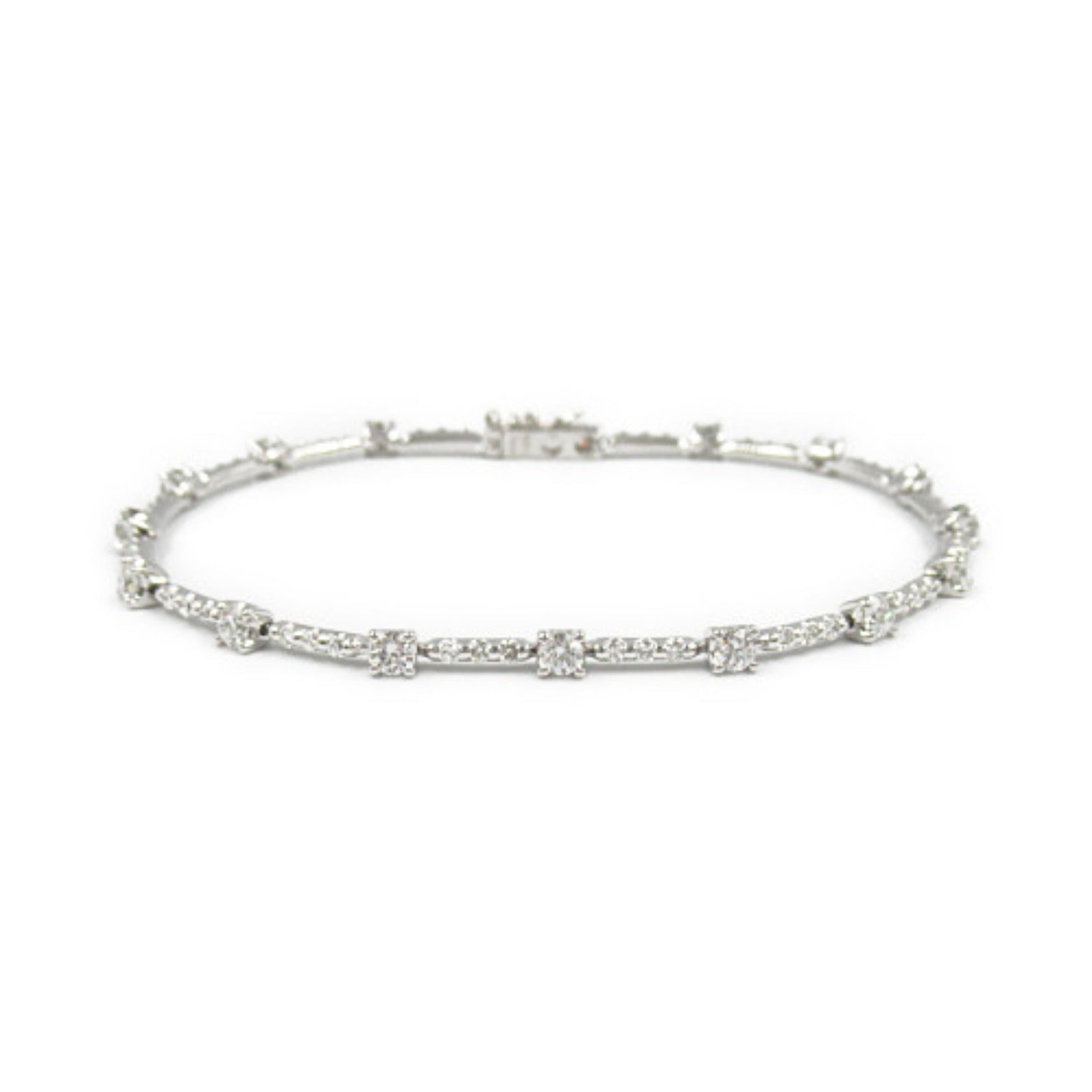 K18WG White Gold Diamond Bracelet