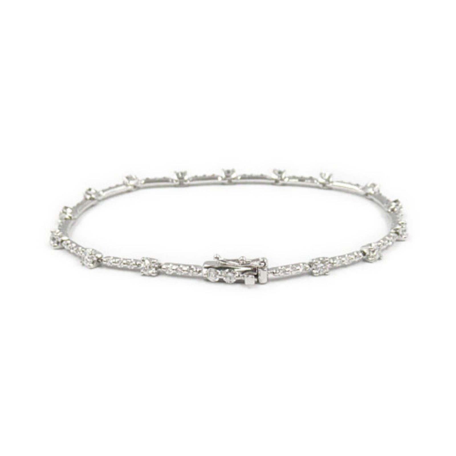 K18WG White Gold Diamond Bracelet