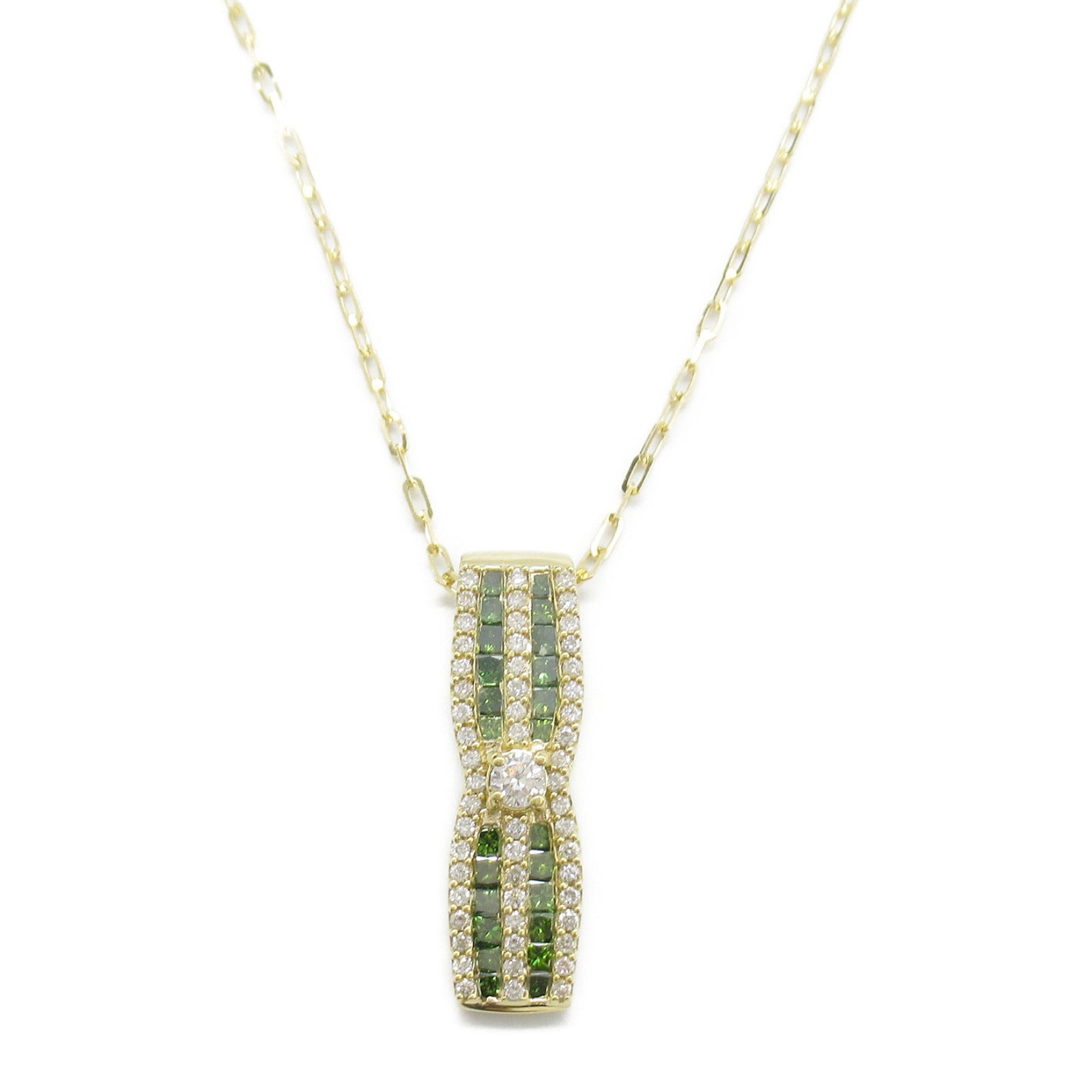 K18 Gold Tourmaline Diamond Necklace