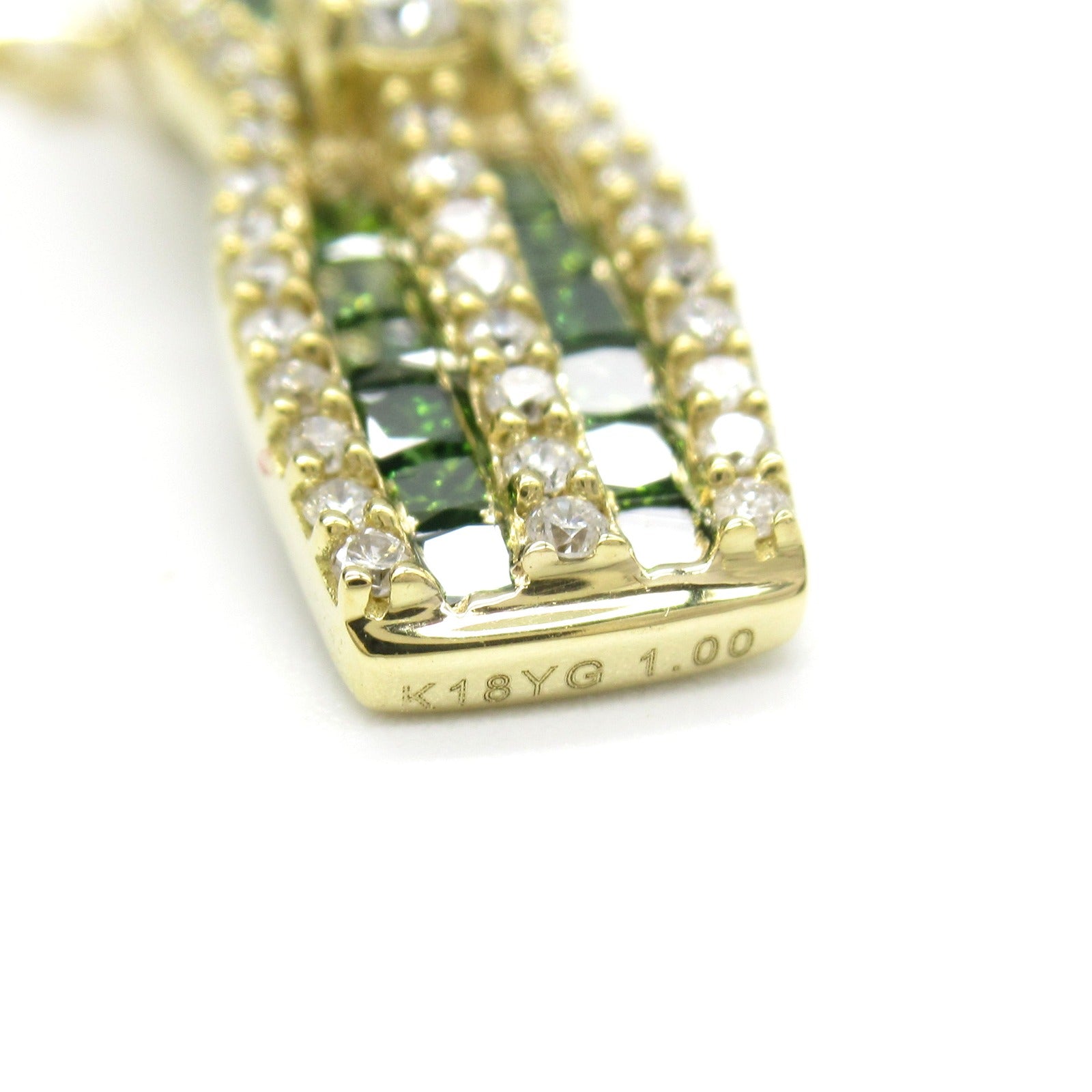 K18 Gold Tourmaline Diamond Necklace