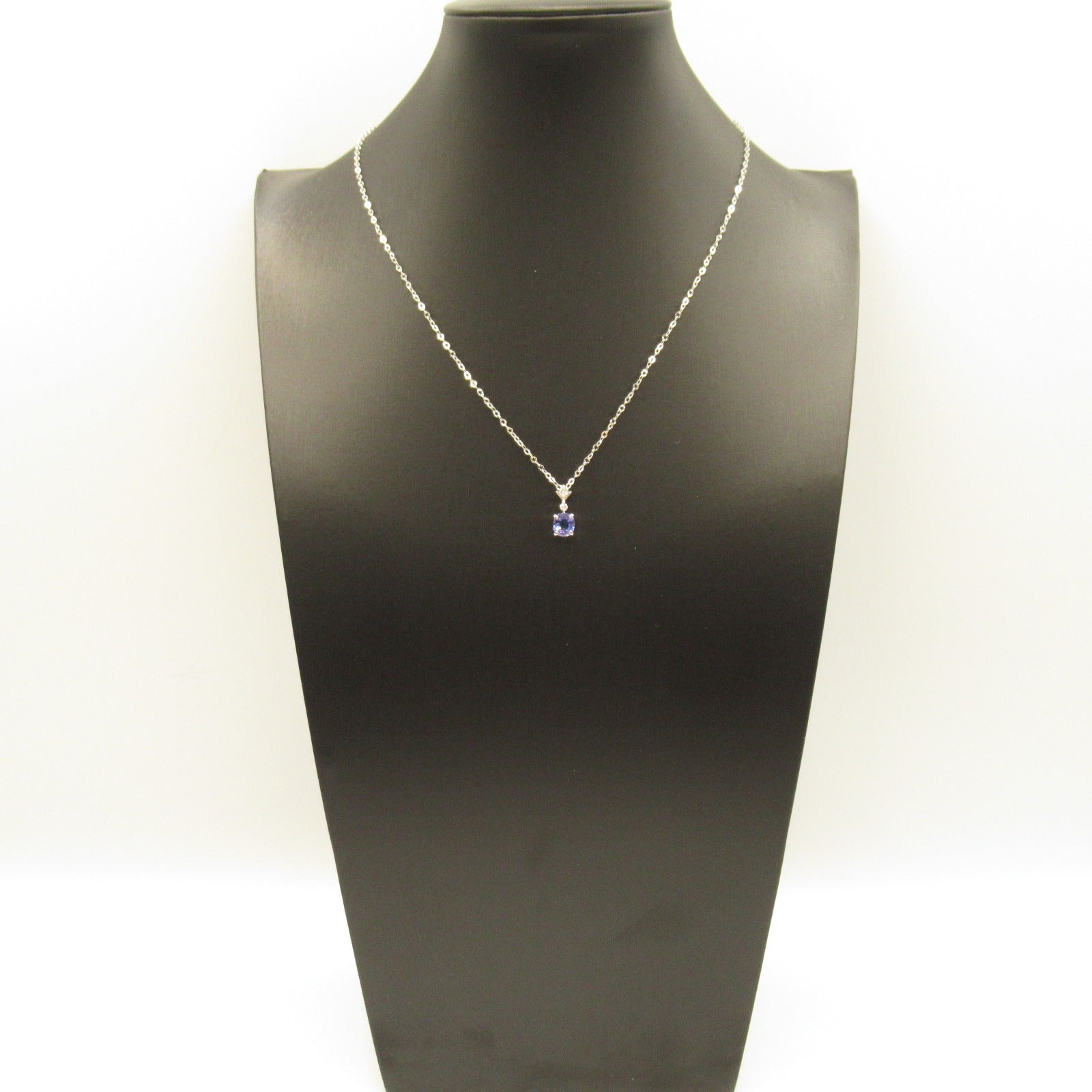 Tanzanite Diamond Necklace K18WG White Gold