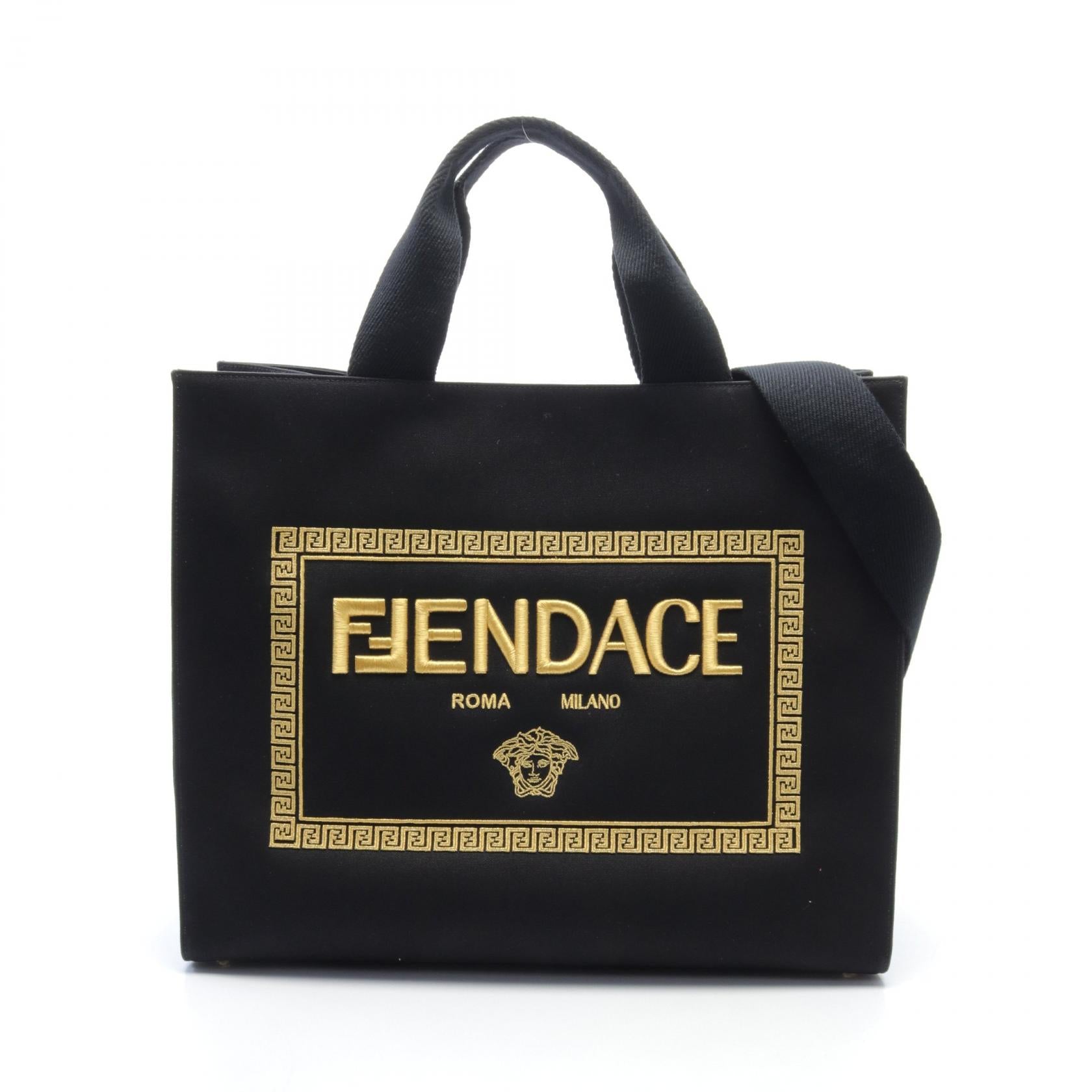 Fendi FENDACE Canvas Tote Bag 7VA558