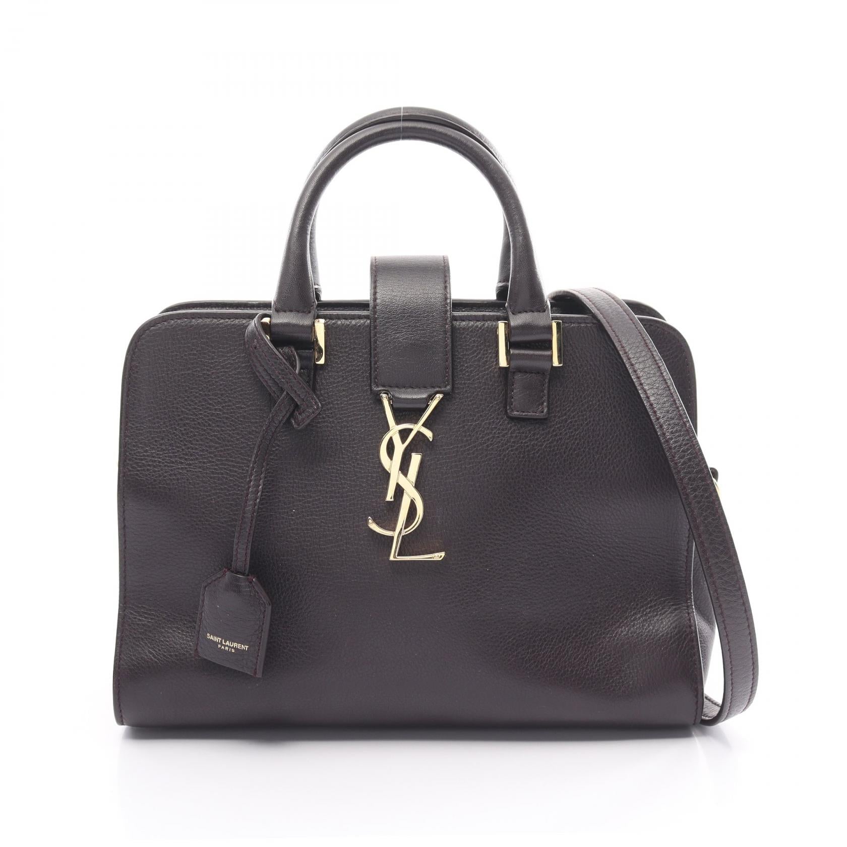 YSL Baby Monogram Cabas Leather Handbag