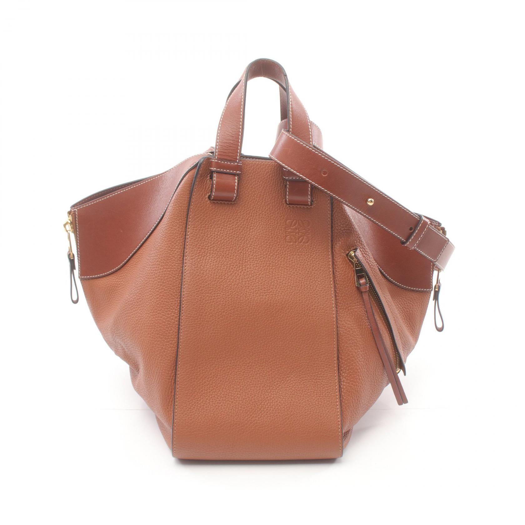 Loewe Hammock Medium Leather Handbag Brown