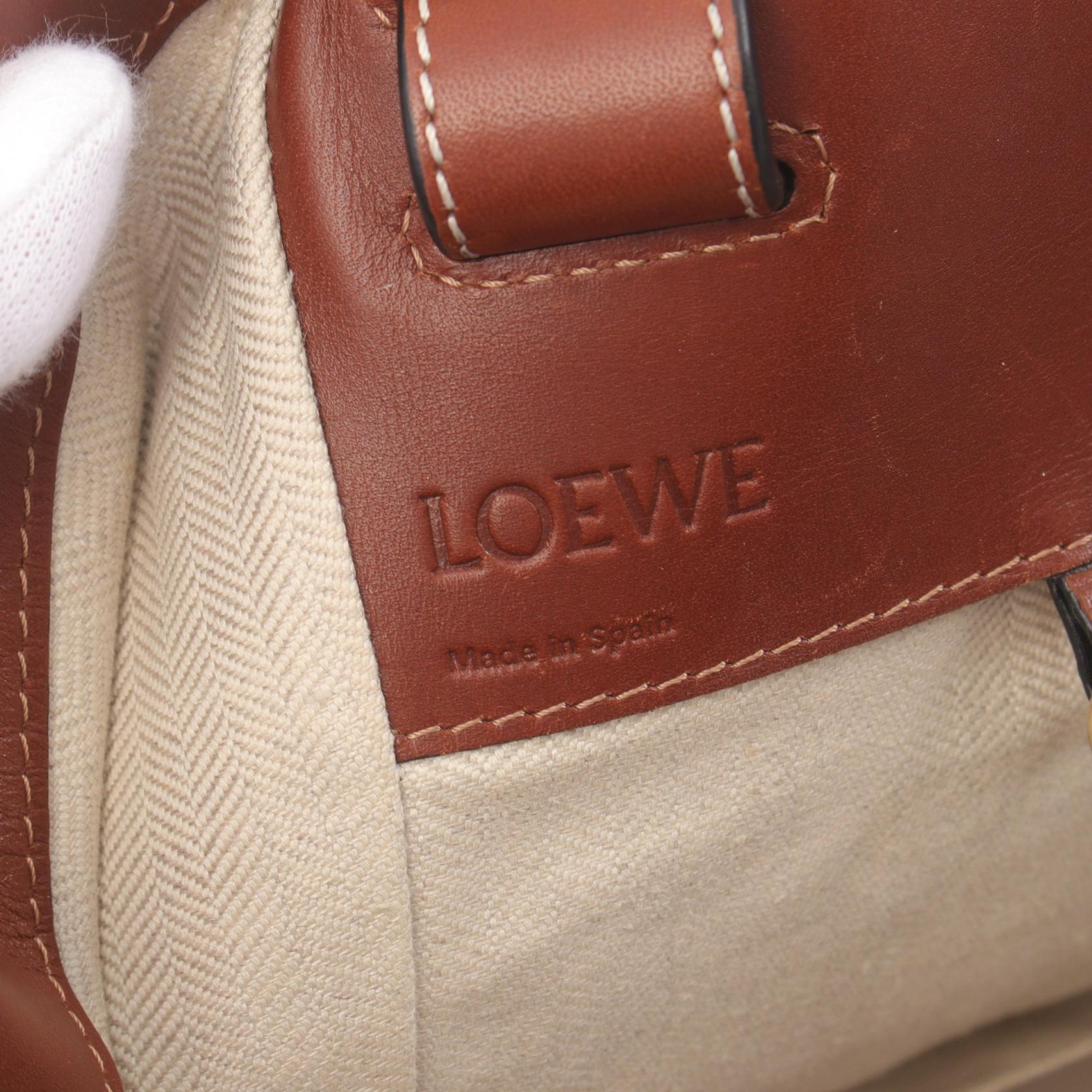 Loewe Hammock Medium Leather Handbag Brown