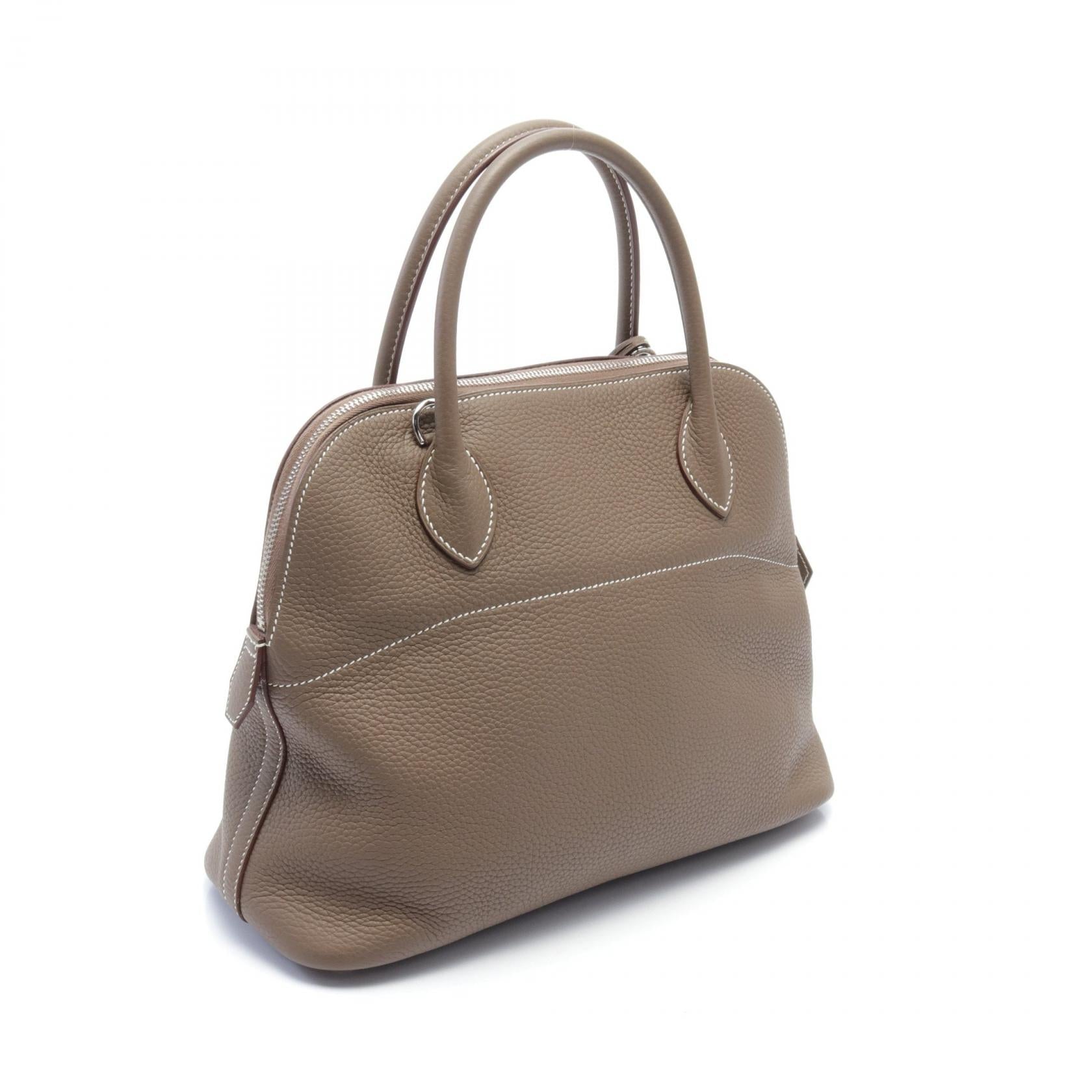 Hermes Bolide 31 Etoupe Handbag Beige