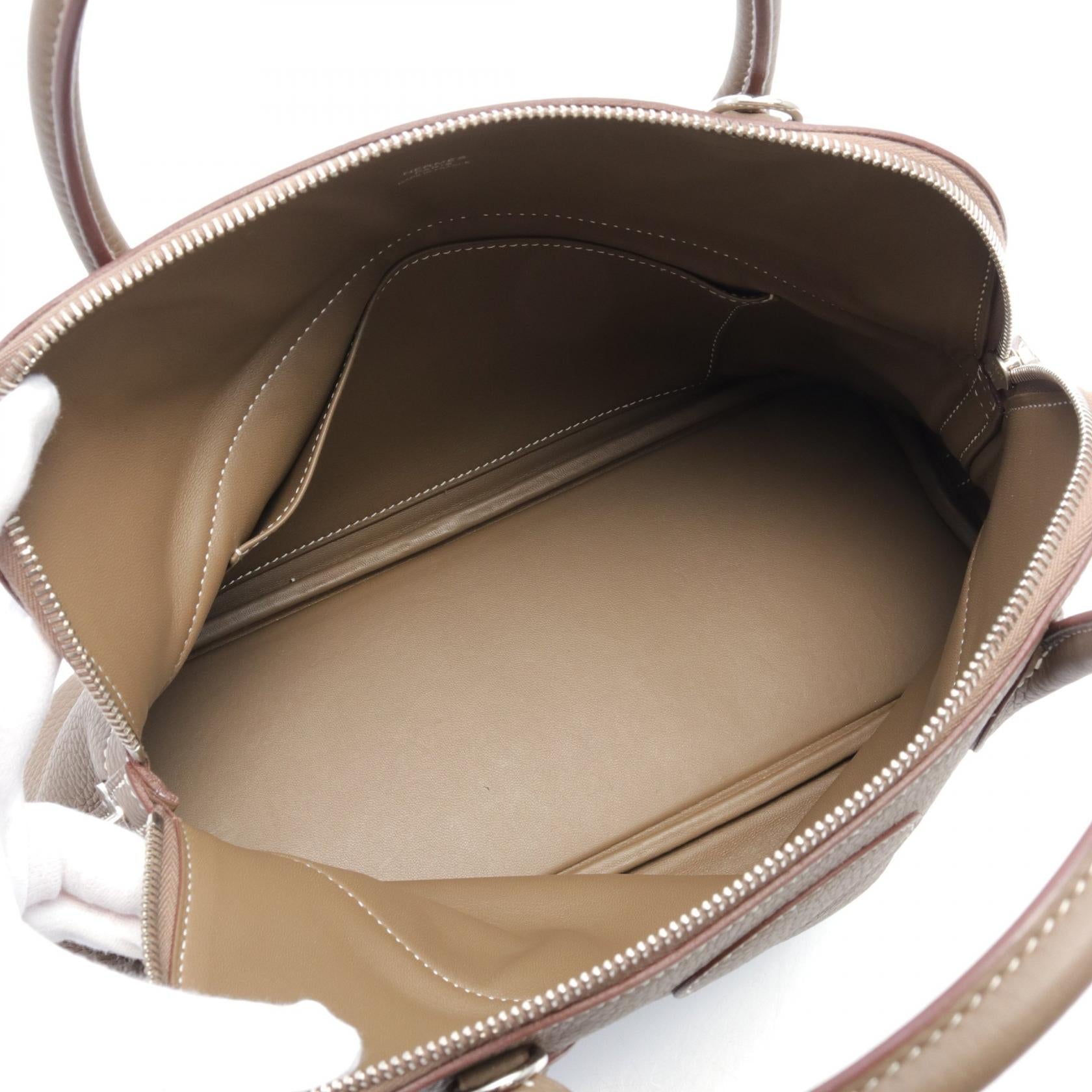 Hermes Bolide 31 Etoupe Handbag Beige