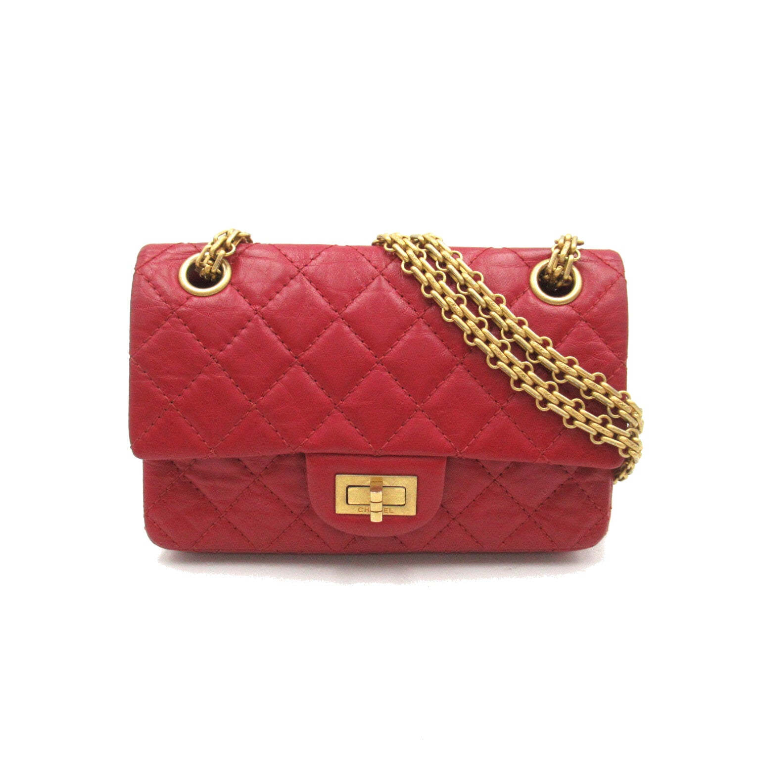 Chanel Quilted 2.55 Reissue Mini Flap Leather Shoulder Bag AS0874 in Very Good Condition