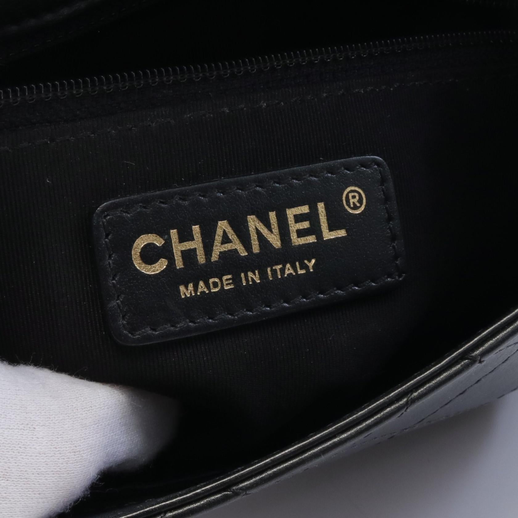 Chanel Matelasse Leather Waist Bag Black