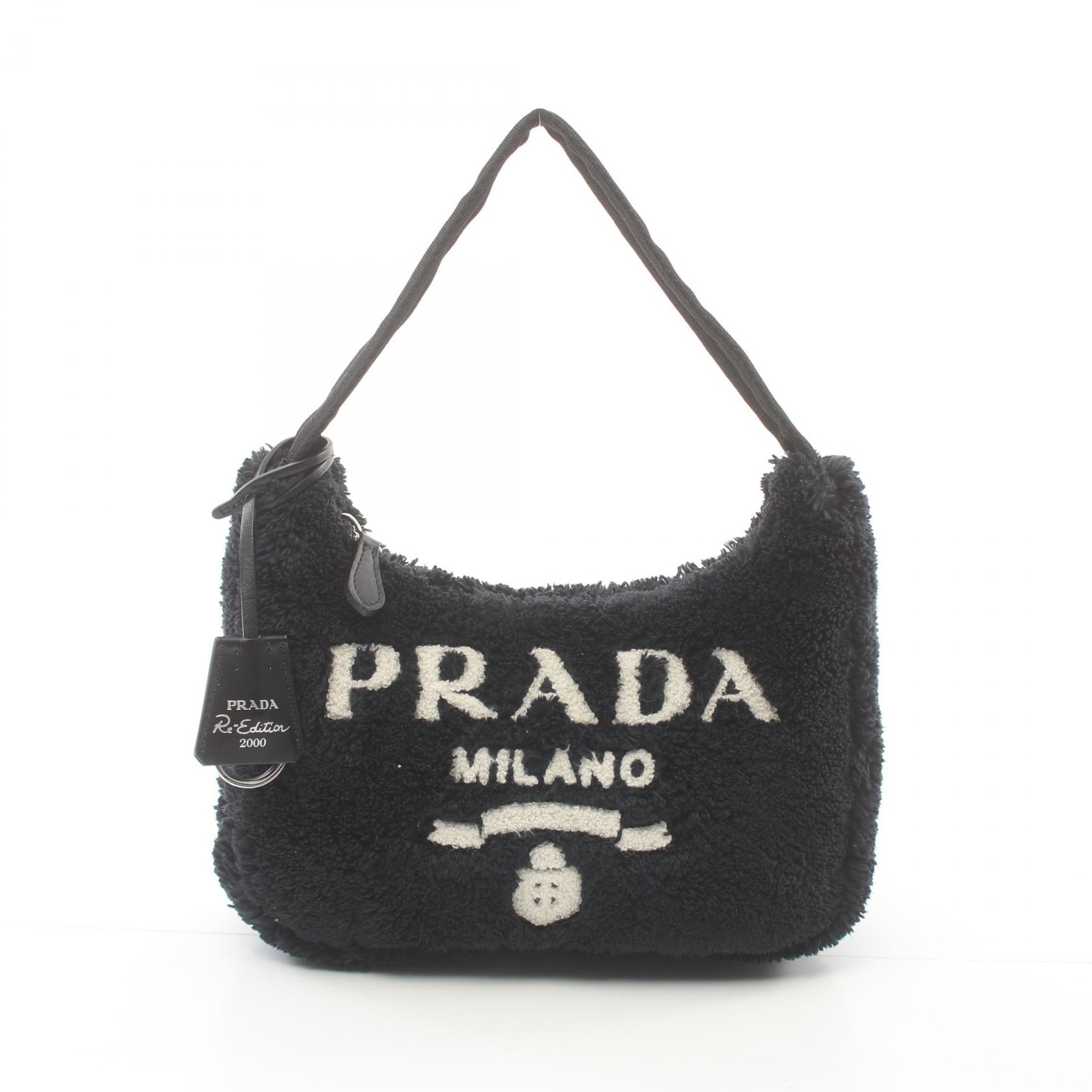 Prada Re-Edition 2000 Mini Hand bag Natural Material Handbag 1NE515 in Great Condition