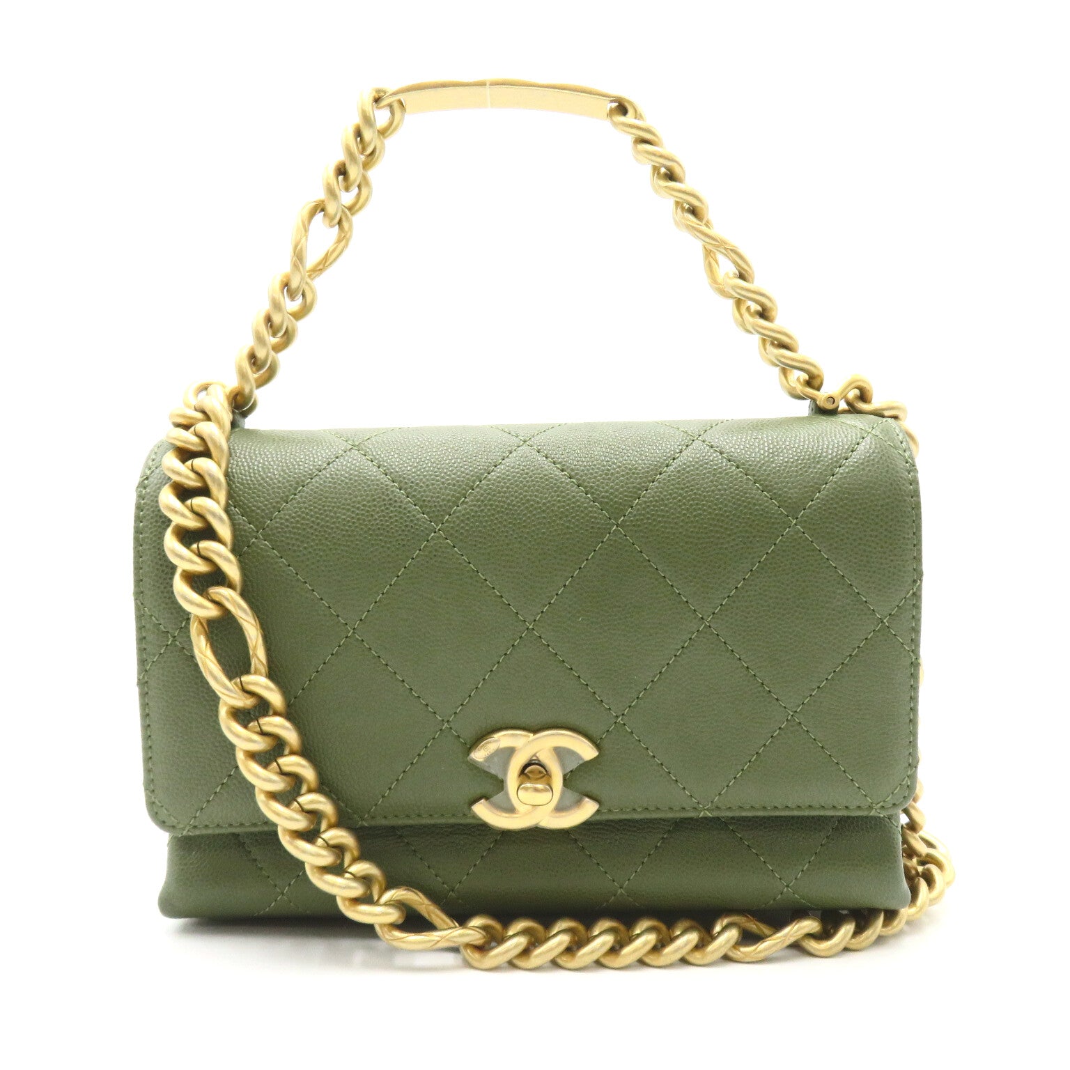 Chanel CC Caviar Matelasse Flap Crossbody Bag  Leather Shoulder Bag AS2711 in Very Good Condition