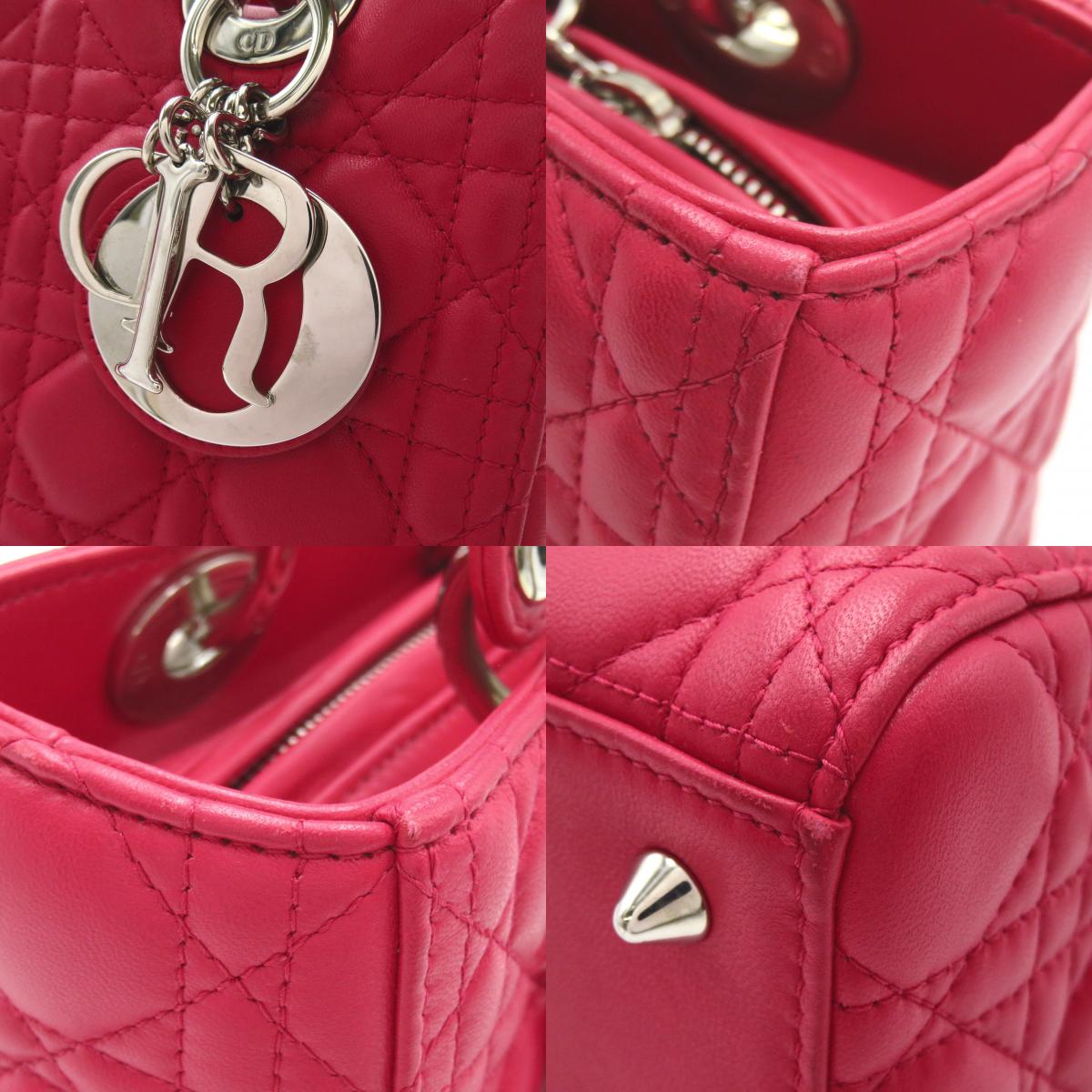 Dior Lady Dior Cannage 2Way Tote Bag Red