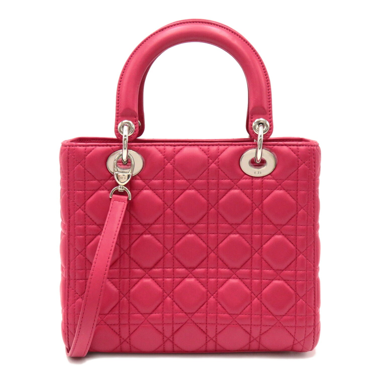 Dior Lady Dior Cannage 2Way Tote Bag Red